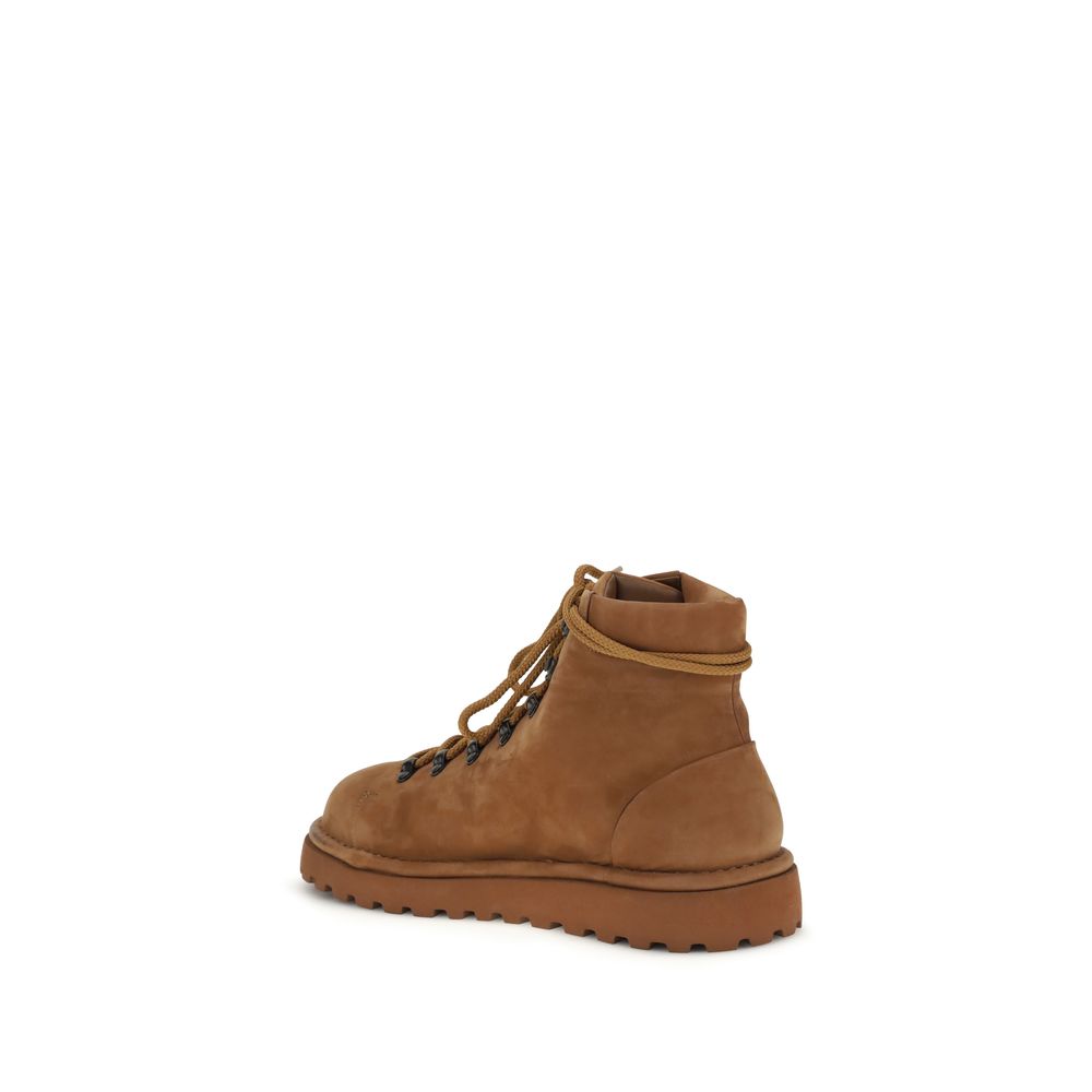 Marsell Brown Calf Leather Bos Taurus Lace-Up Boots | Regal Royce