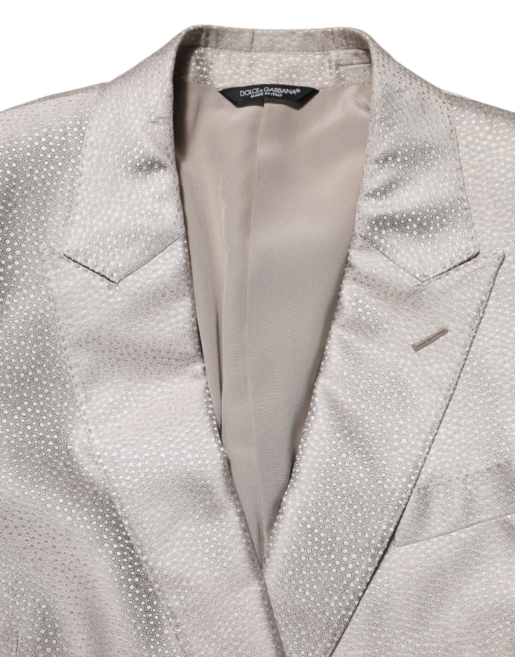 Dolce & Gabbana Beige MARTINI Double-Breasted Suit Blazer | Regal Royce