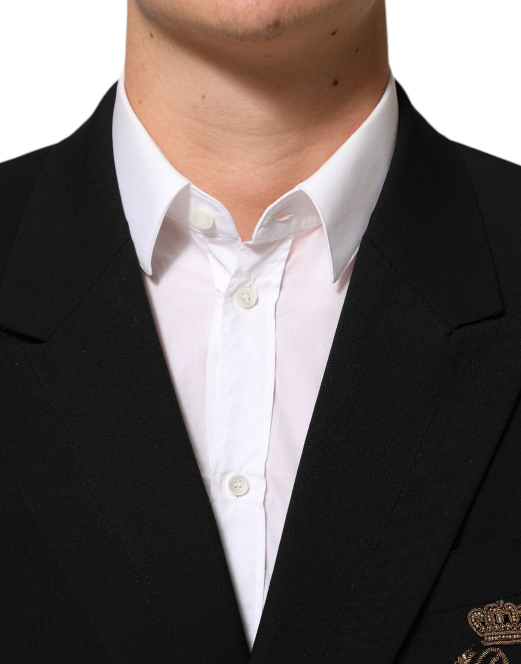 Dolce & Gabbana Black Wool 2 Buttons Suit Men Jacket Blazer