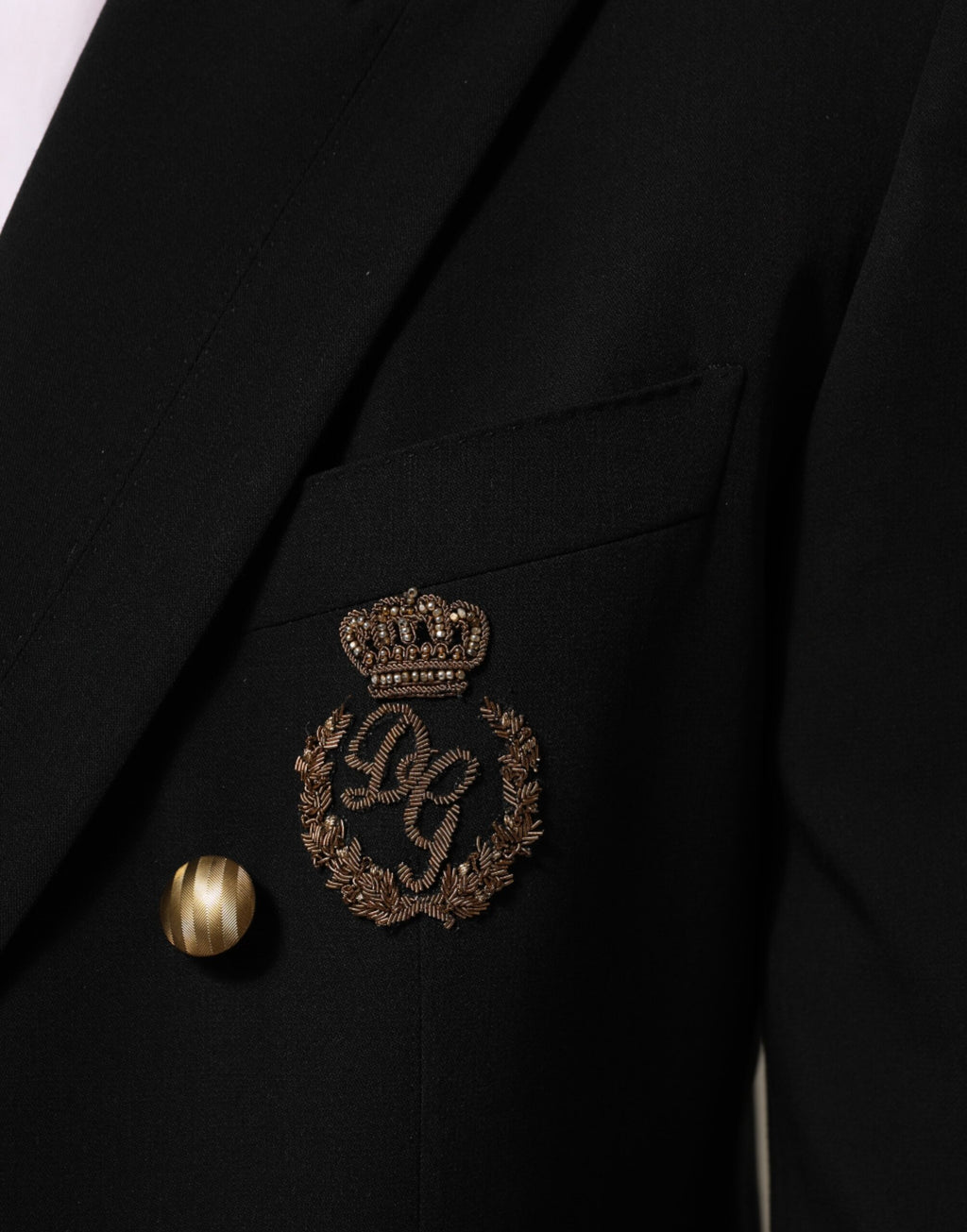 Dolce & Gabbana Black Wool 2 Buttons Suit Men Jacket Blazer