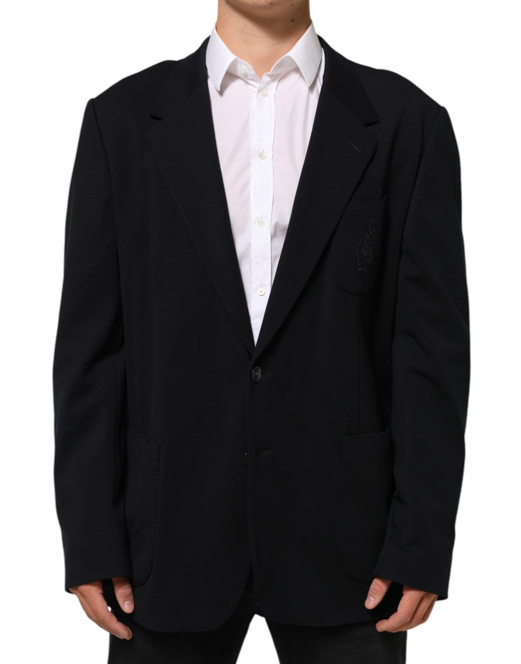 Dolce & Gabbana Black Viscose 2 Buttons Suit Jacket Blazer | Regal Royce