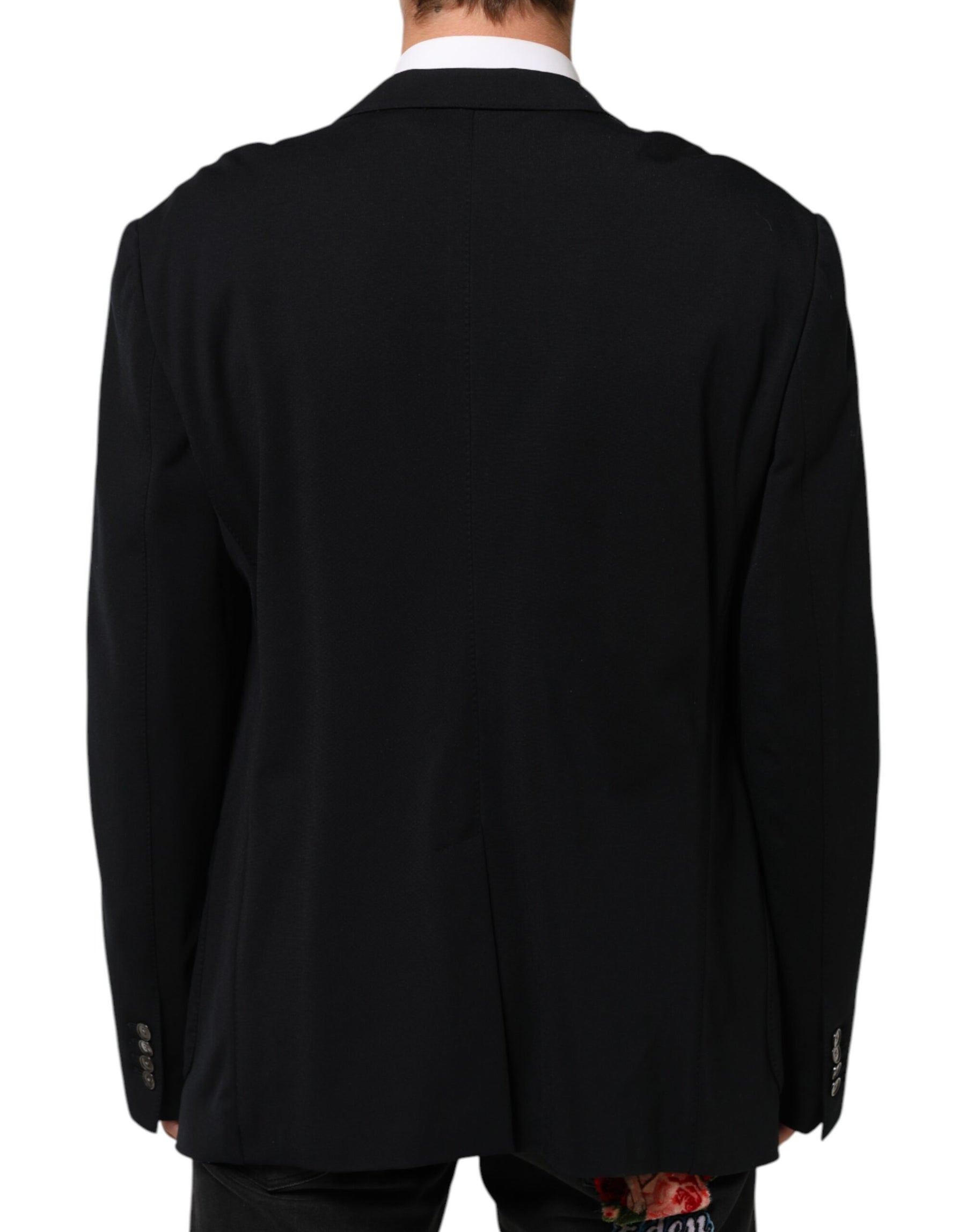 Dolce & Gabbana Black Viscose 2 Buttons Suit Jacket Blazer | Regal Royce
