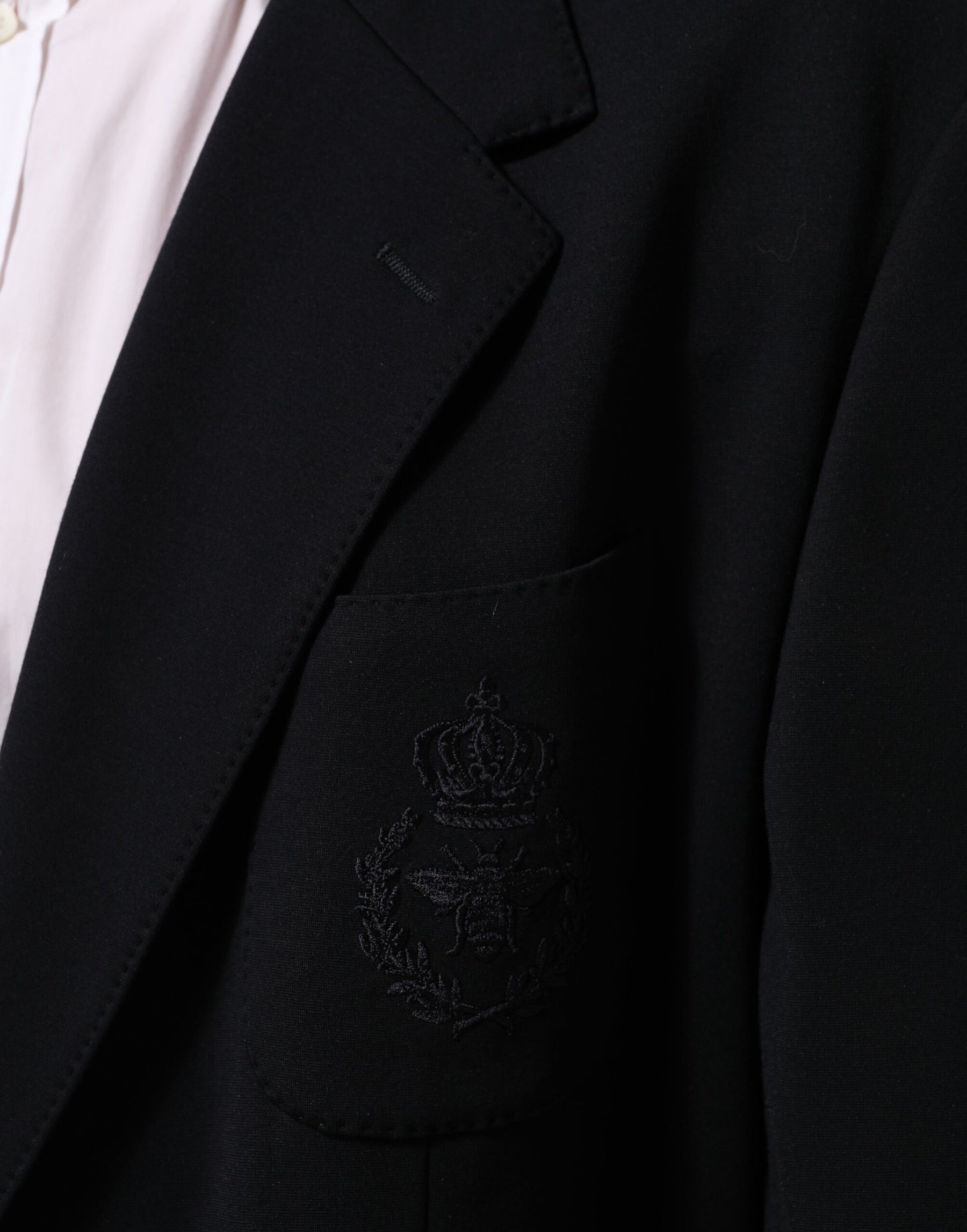 Dolce & Gabbana Black Viscose 2 Buttons Suit Jacket Blazer | Regal Royce