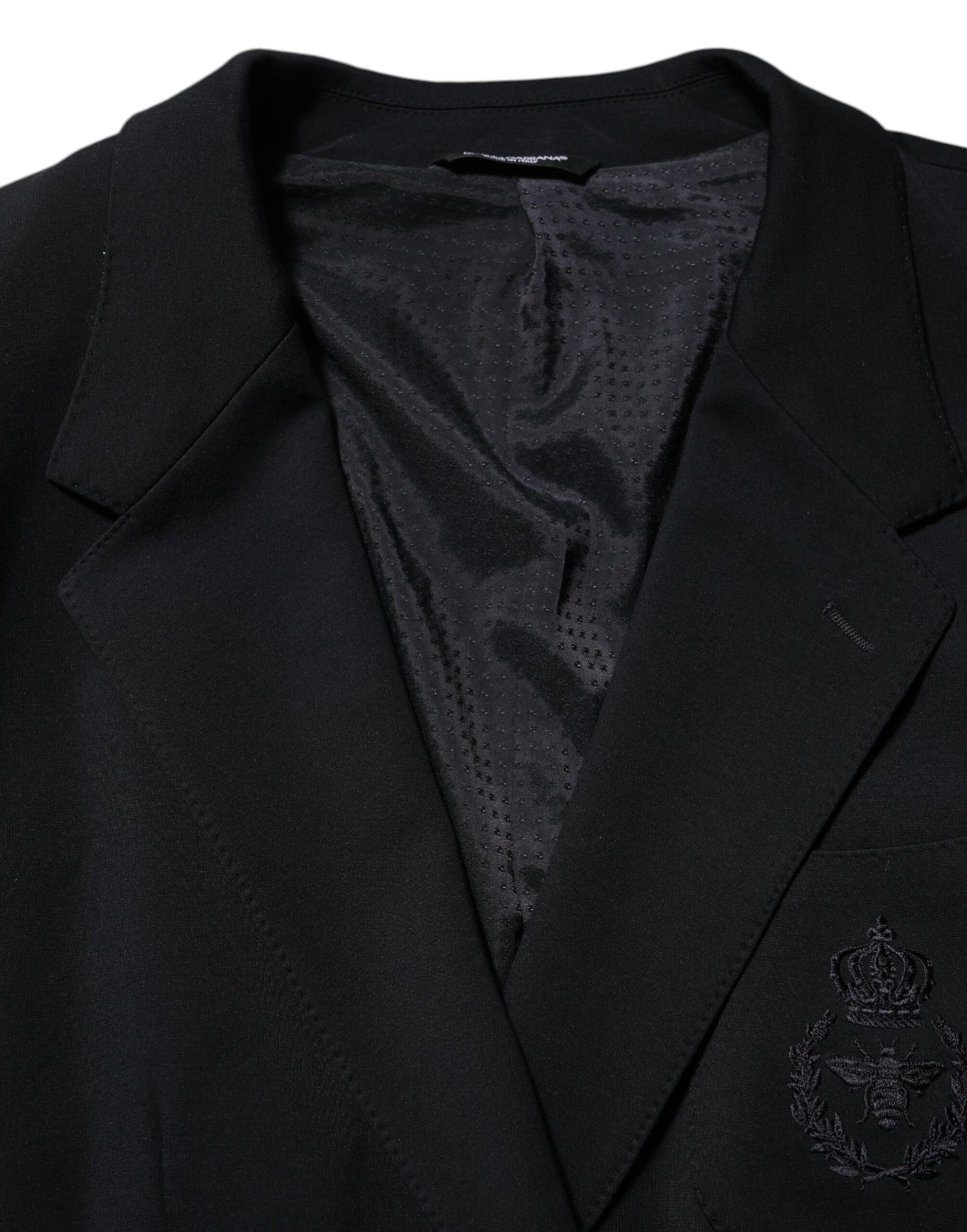 Dolce & Gabbana Black Viscose 2 Buttons Suit Jacket Blazer | Regal Royce