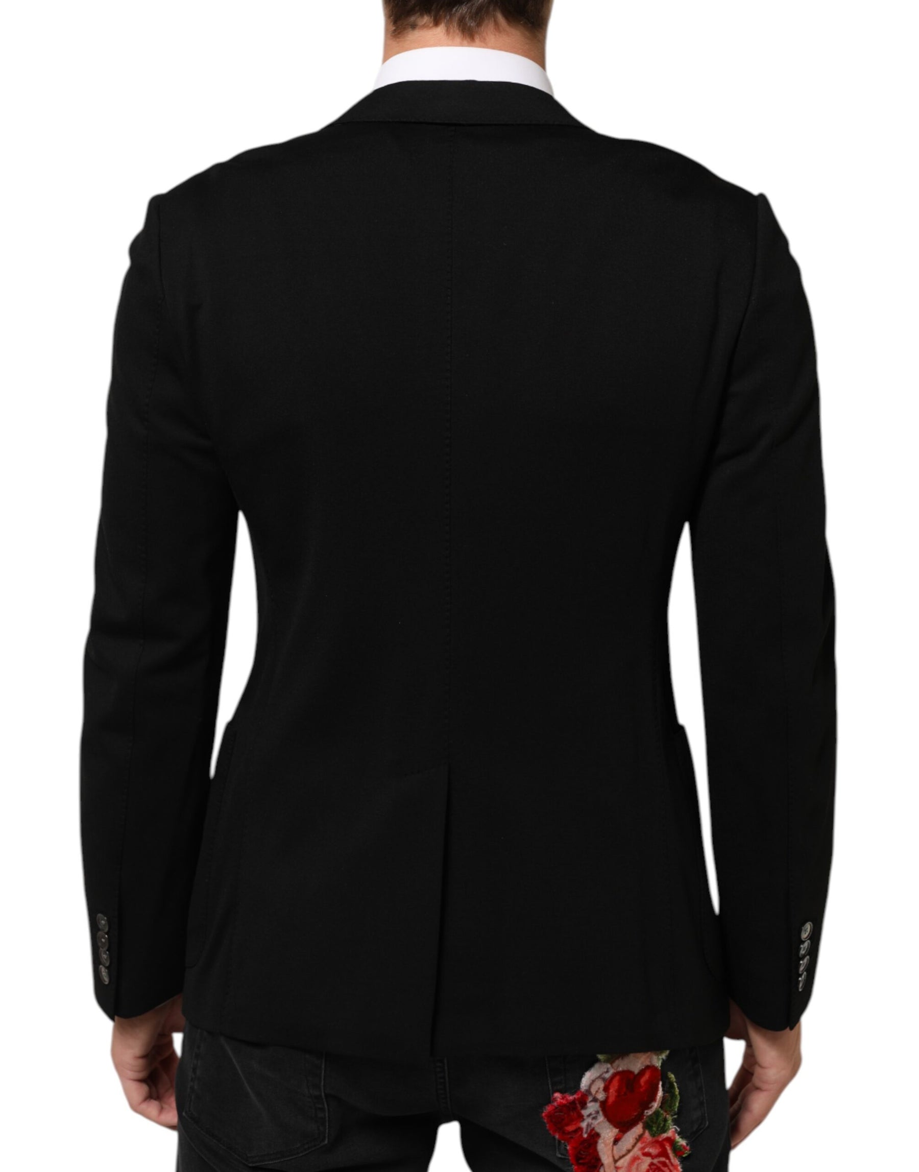 Dolce & Gabbana Black Viscose 2 Buttons Suit Jacket Blazer | Regal Royce