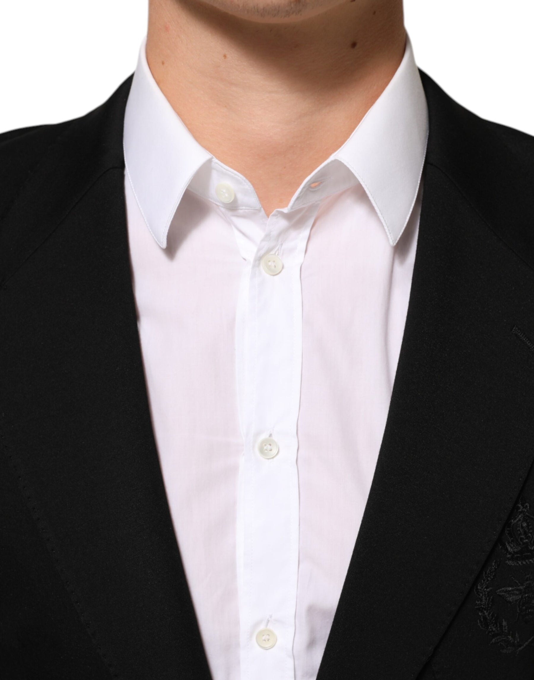 Dolce & Gabbana Black Viscose 2 Buttons Suit Jacket Blazer | Regal Royce