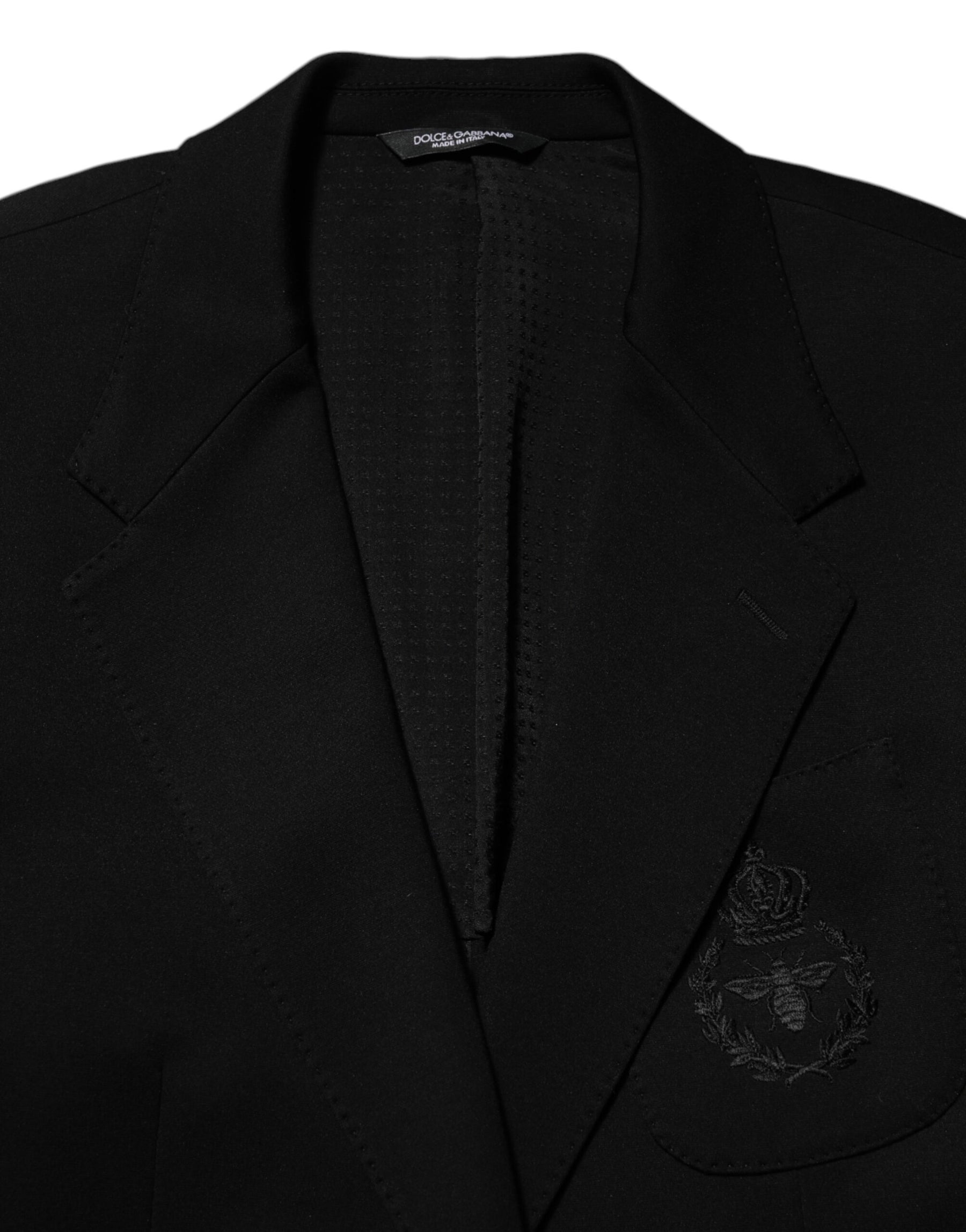 Dolce & Gabbana Black Viscose 2 Buttons Suit Jacket Blazer | Regal Royce
