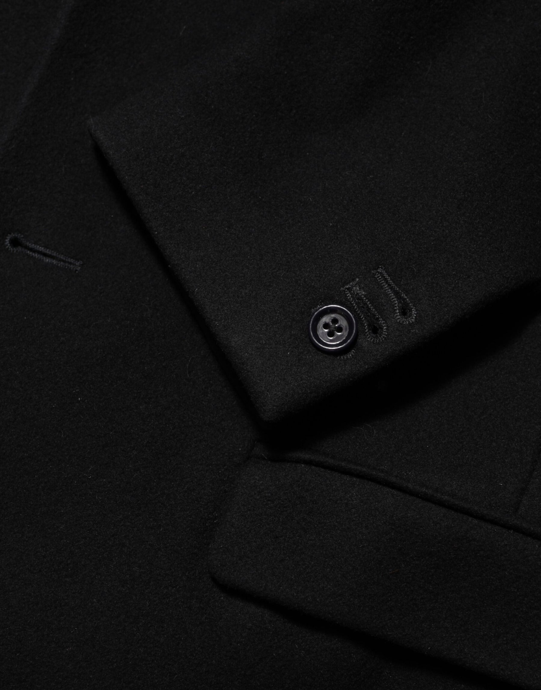 Dolce & Gabbana Black Wool Buttoned Men Trench Coat Jacket | Regal Royce