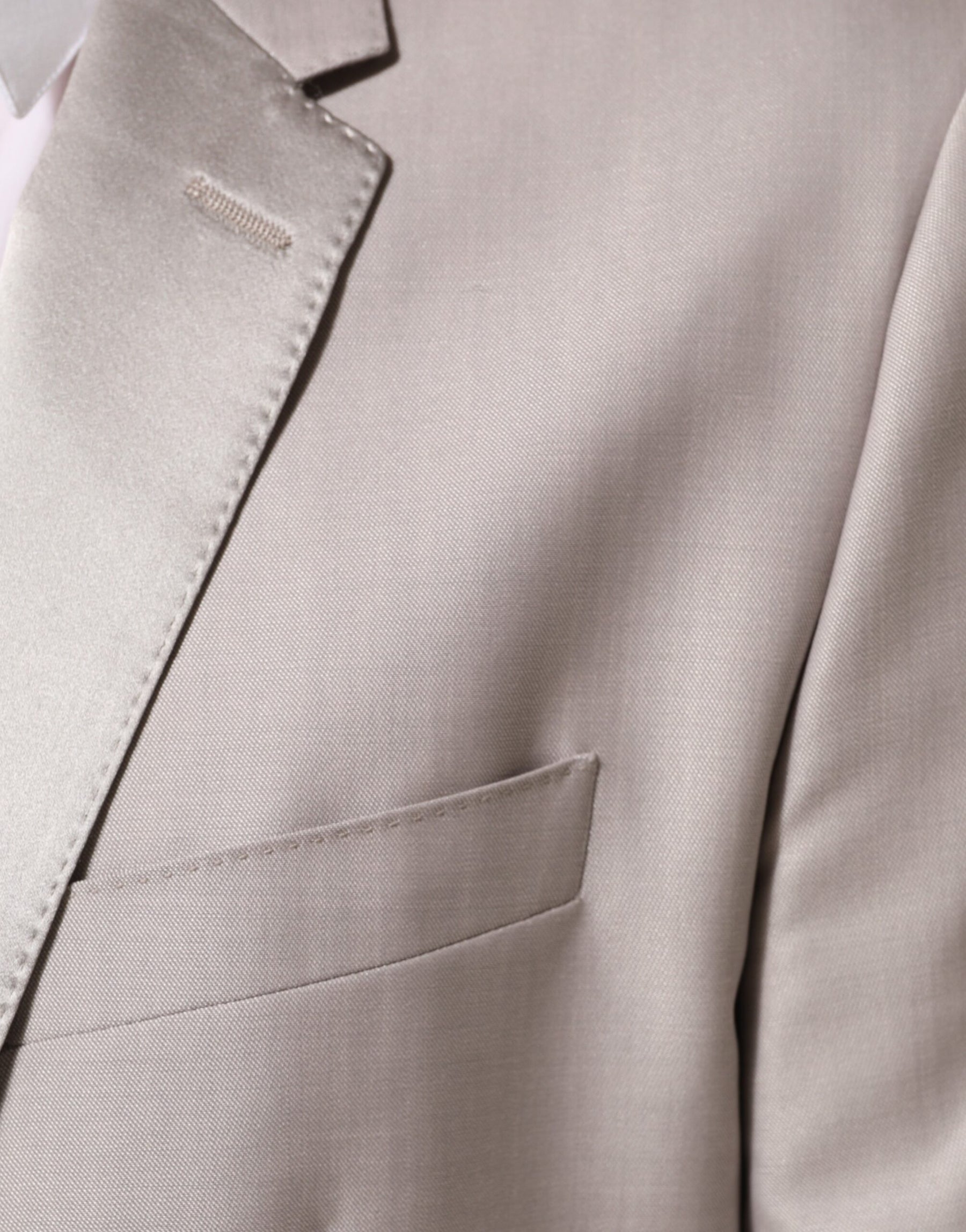 Dolce & Gabbana Light Gray Wool 2 Piece MARTINI Formal Suit | Regal Royce