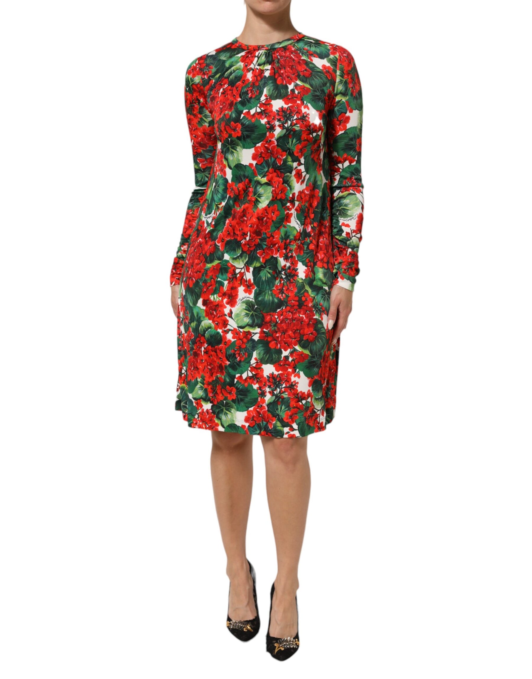 Dolce & Gabbana Multicolor Floral Short Portofino Dress | Regal Royce