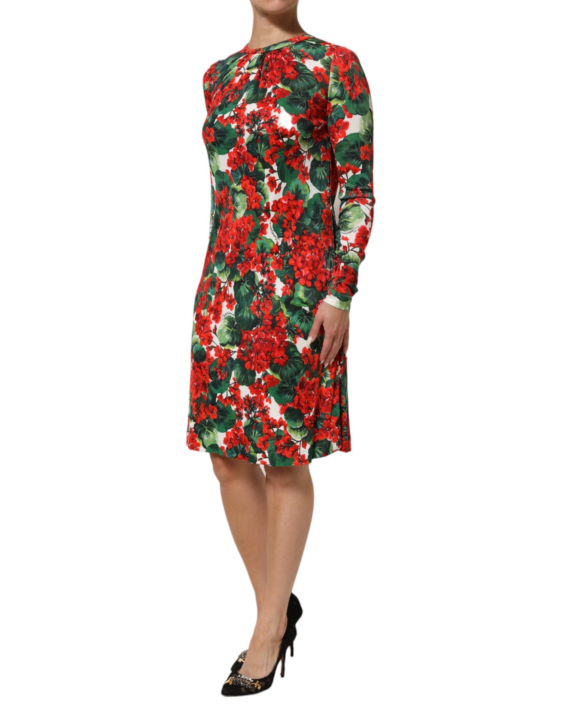 Dolce & Gabbana Multicolor Floral Short Portofino Dress | Regal Royce