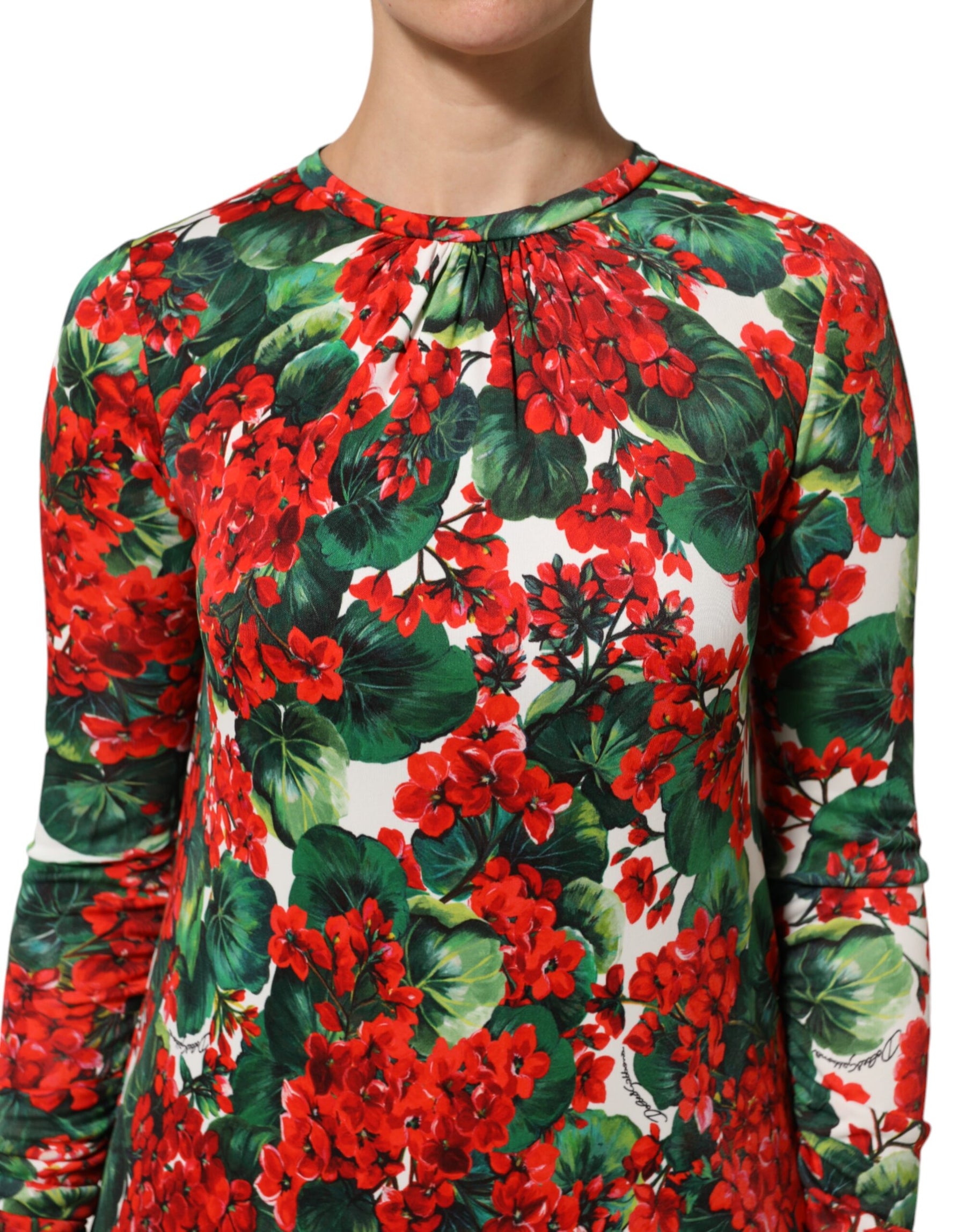 Dolce & Gabbana Multicolor Floral Short Portofino Dress | Regal Royce