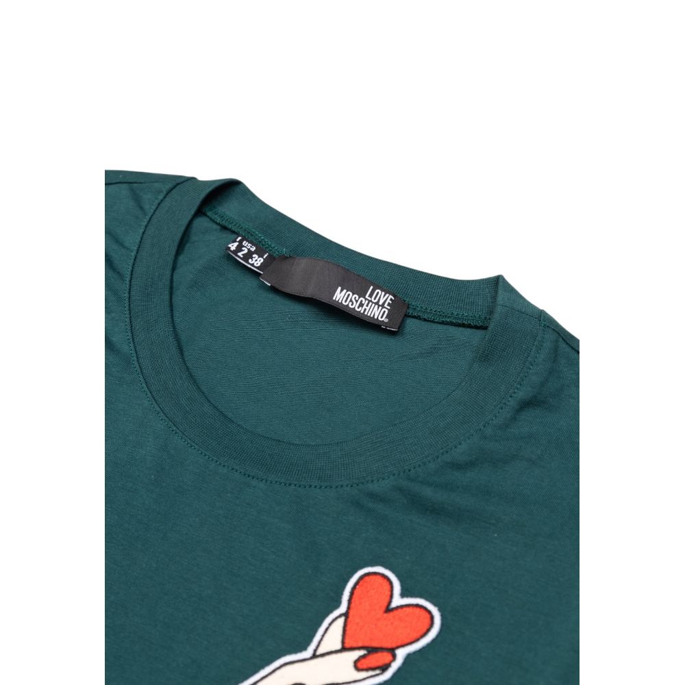 Love Moschino Black Cotton T-Shirt | Regal Royce