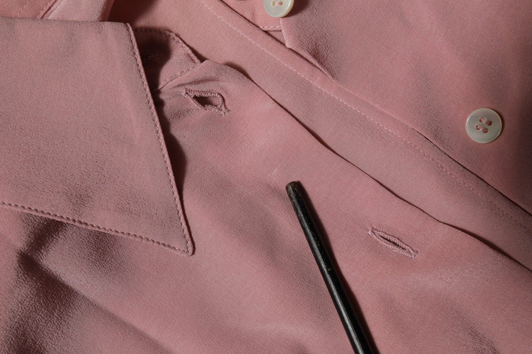 Dolce & Gabbana Pink Silk Collared Long Sleeves Blouse Top | Regal Royce