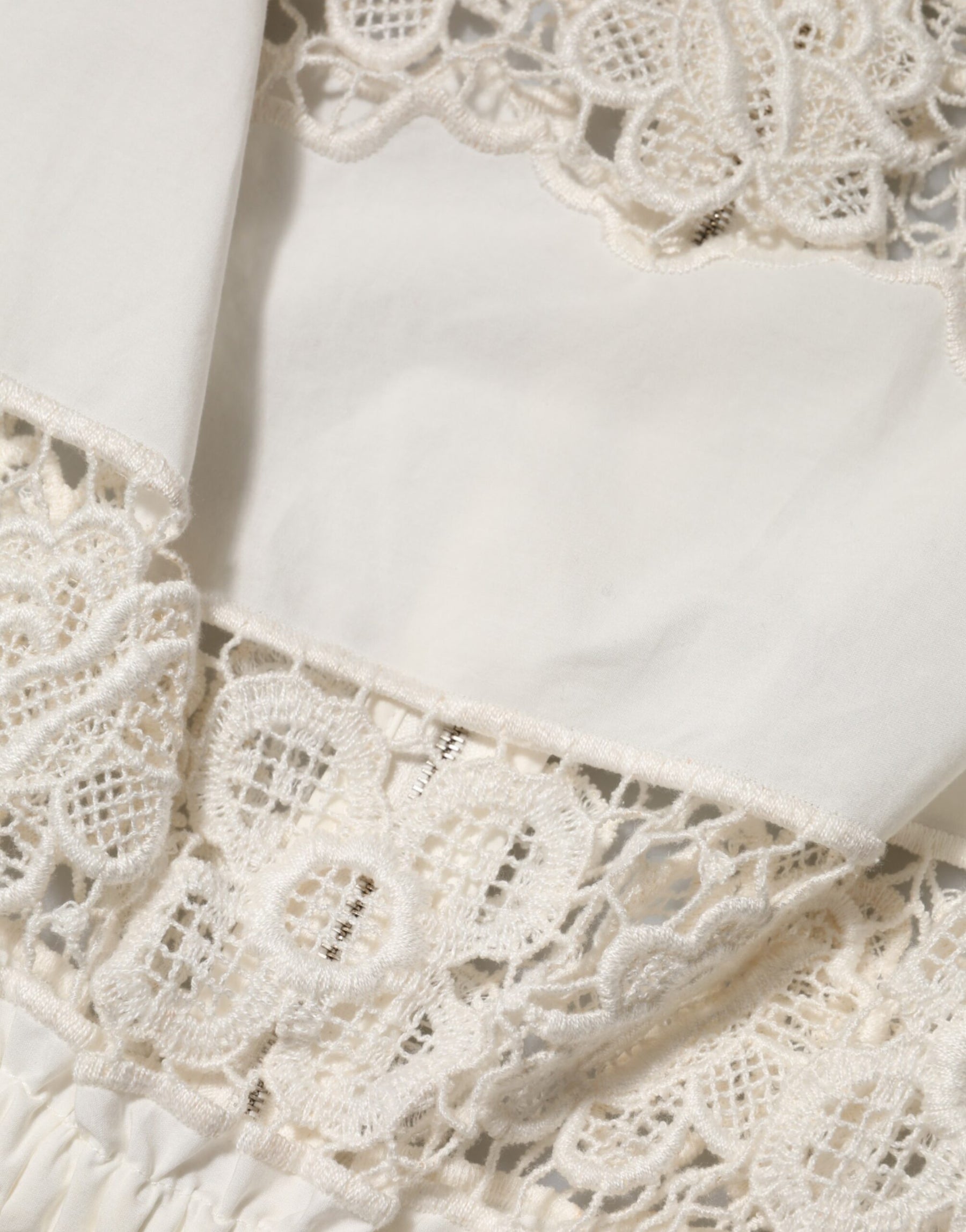 Dolce & Gabbana White Poplin Openwork Embroidery Tank Top | Regal Royce