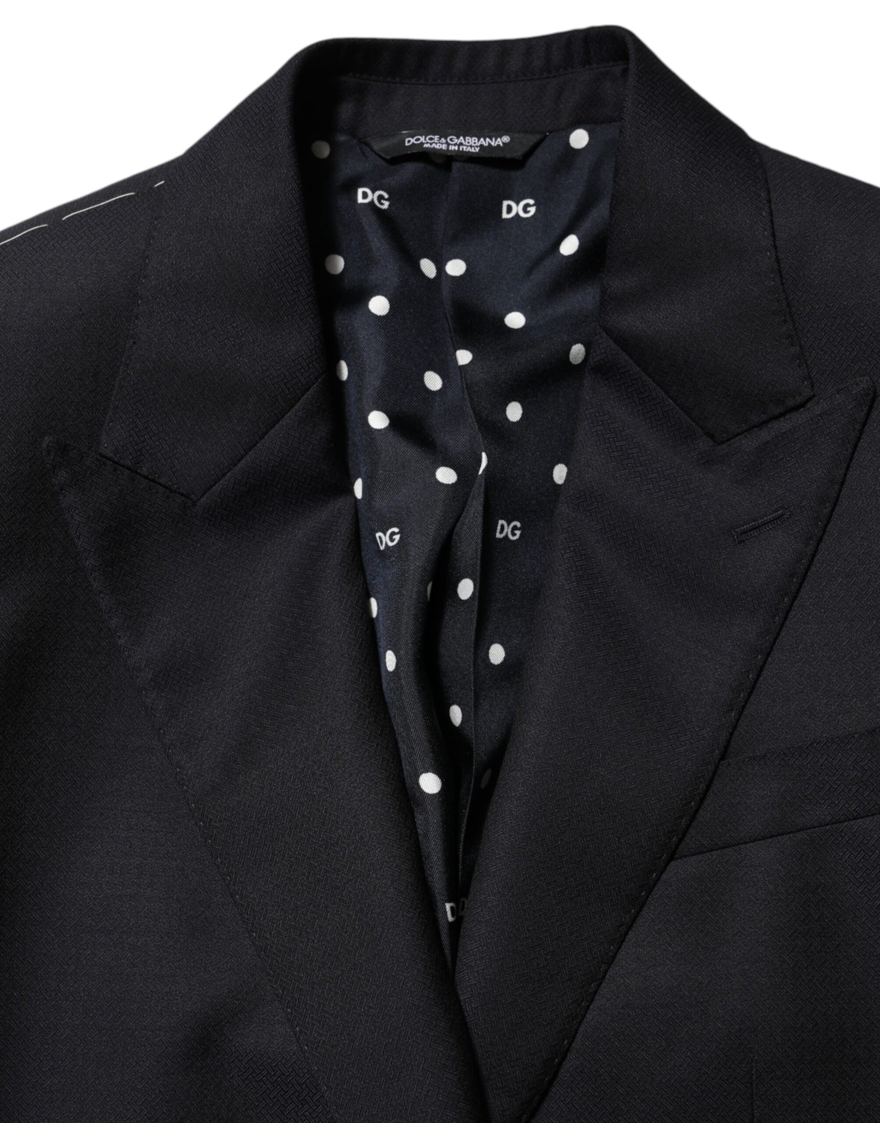 Dolce & Gabbana Black Wool NAPOLI 2 Button Men Suit Blazer | Regal Royce