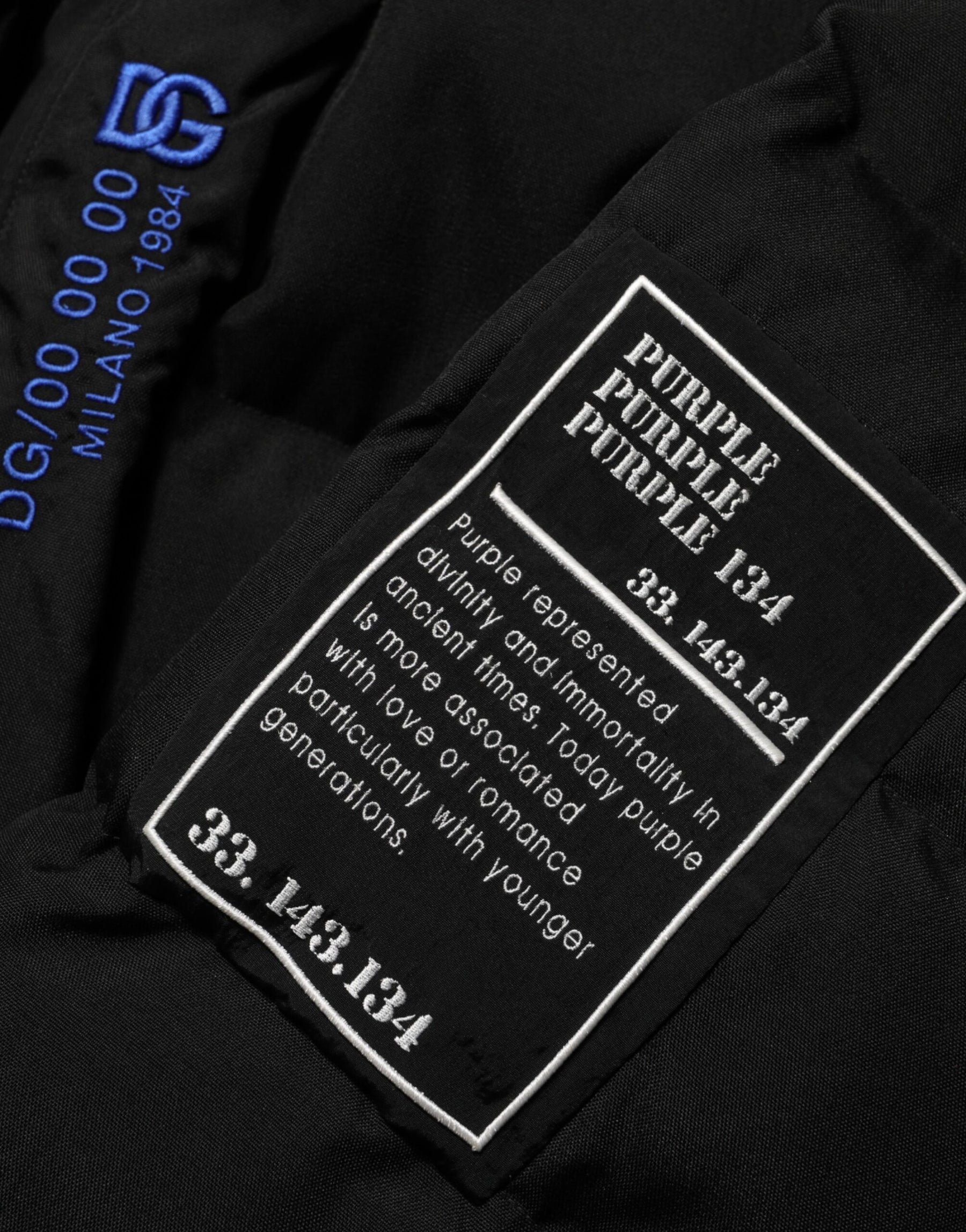 Dolce & Gabbana Black Nylon Puffer Men Full Zip Jacket | Regal Royce