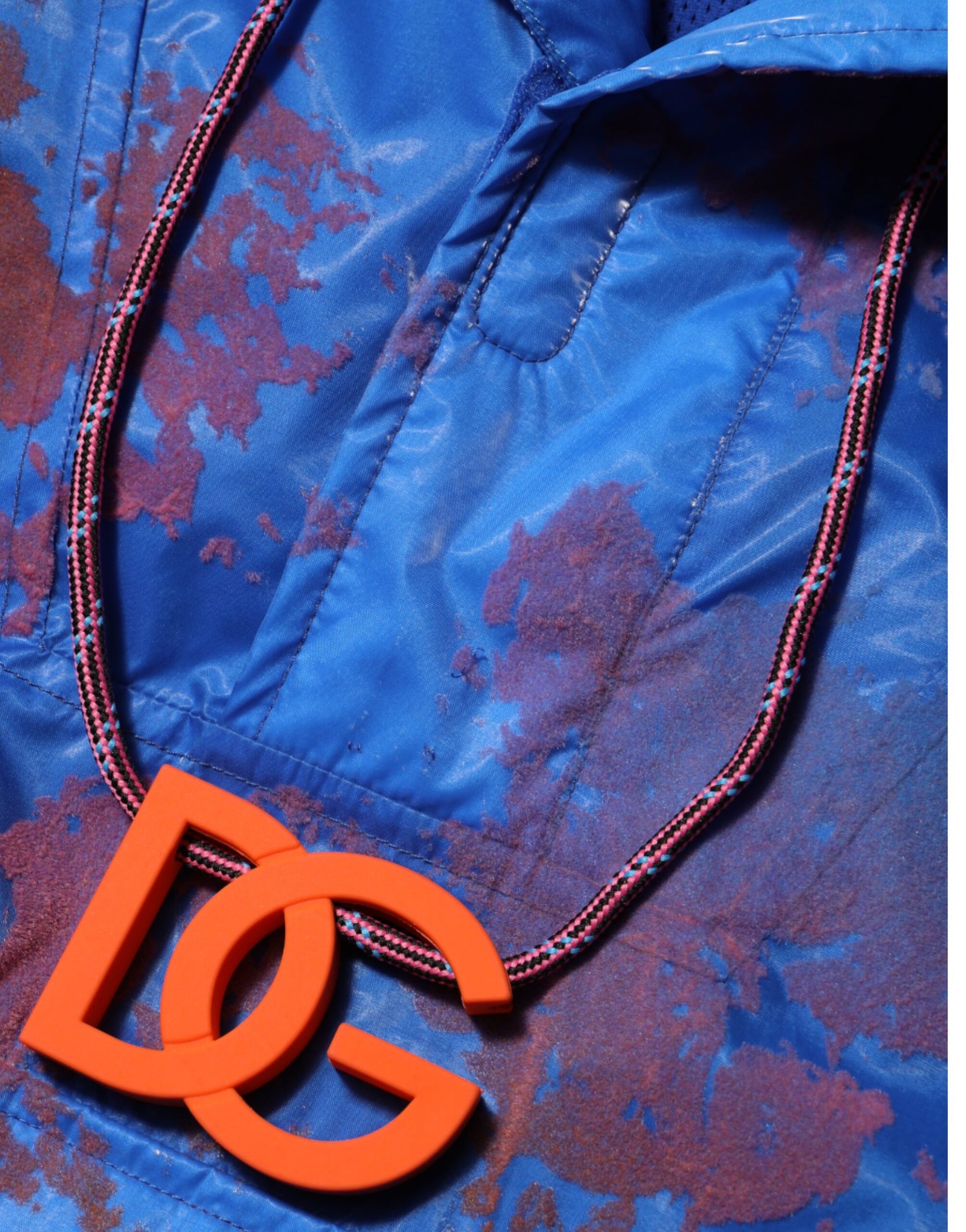 Dolce & Gabbana Blue Tie Dye Logo Hooded Sweatshirt Jacket | Regal Royce