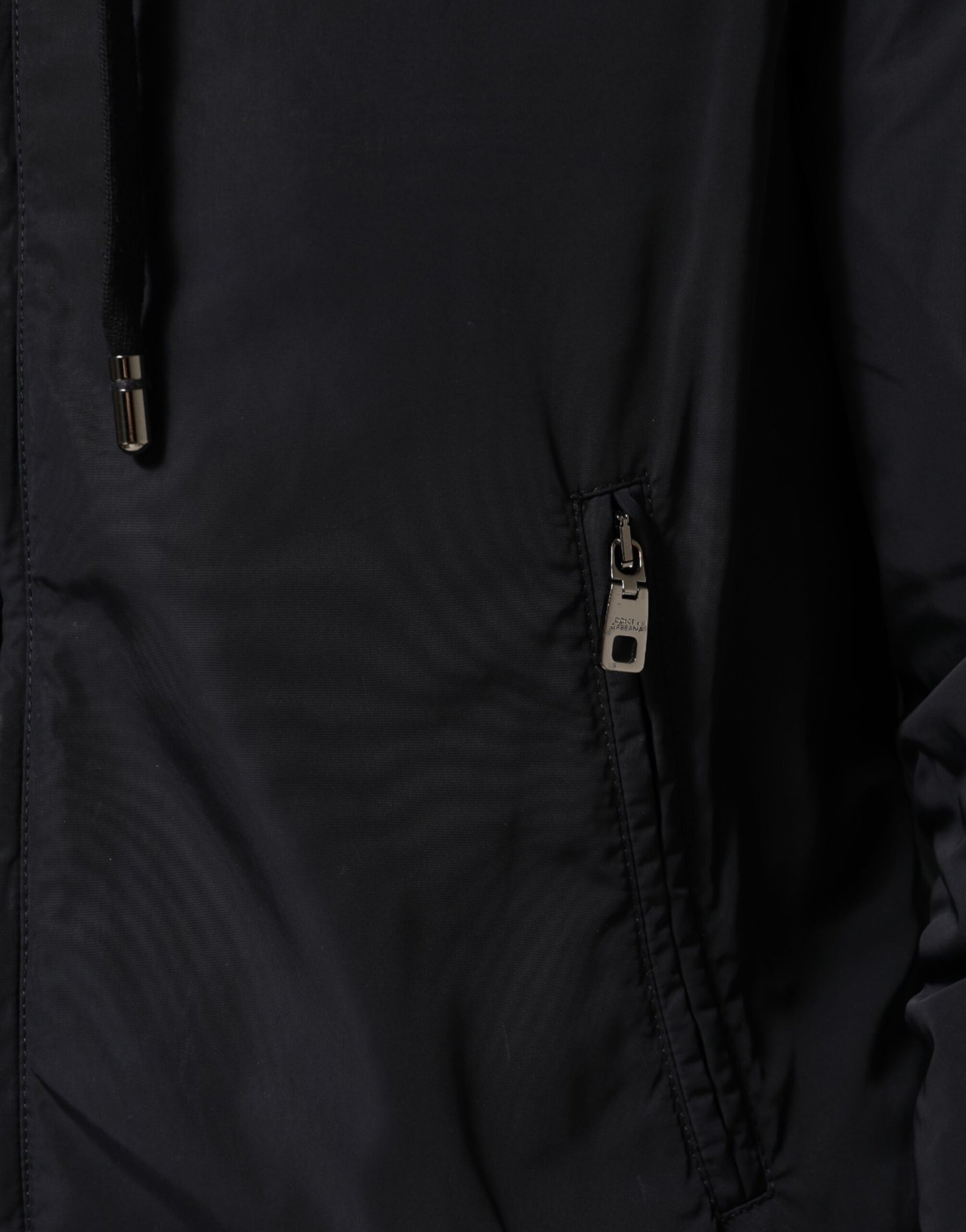 Dolce & Gabbana Blue Logo Tape Hooded Full Zip Bomber Jacket | Regal Royce