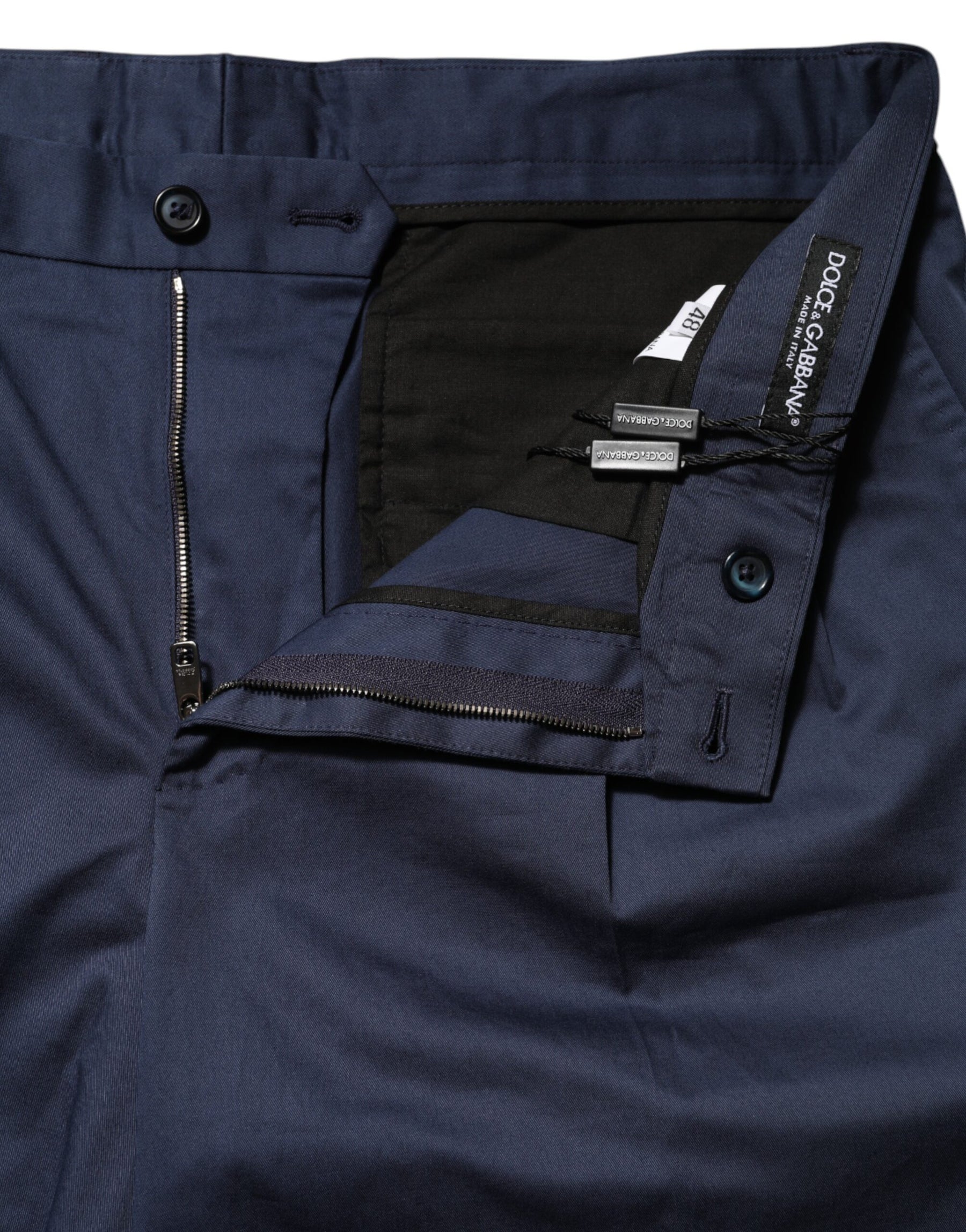 Dolce & Gabbana Blue Cotton Stretch Mid Waist Bermuda Shorts | Regal Royce