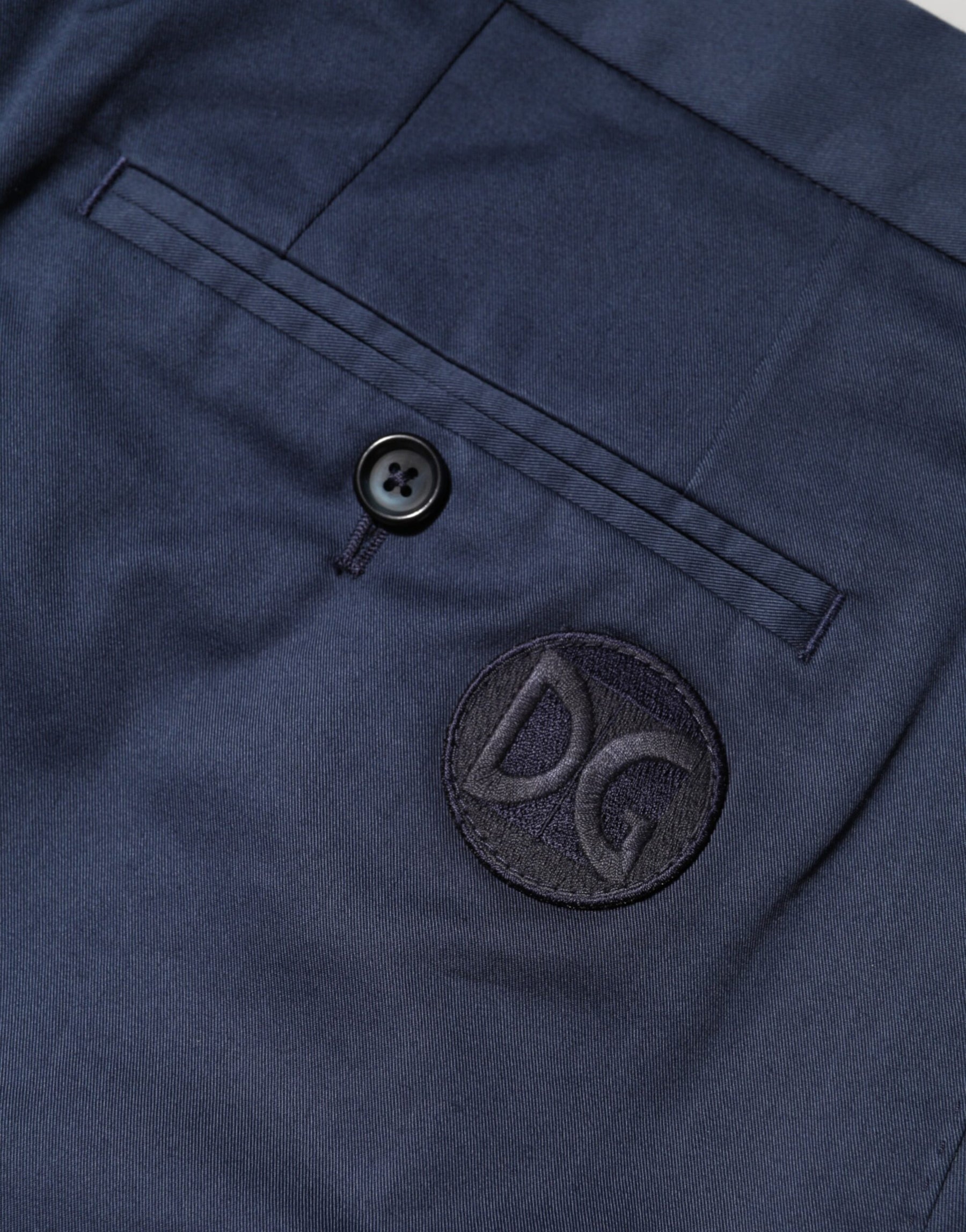 Dolce & Gabbana Blue Cotton Stretch Mid Waist Bermuda Shorts | Regal Royce