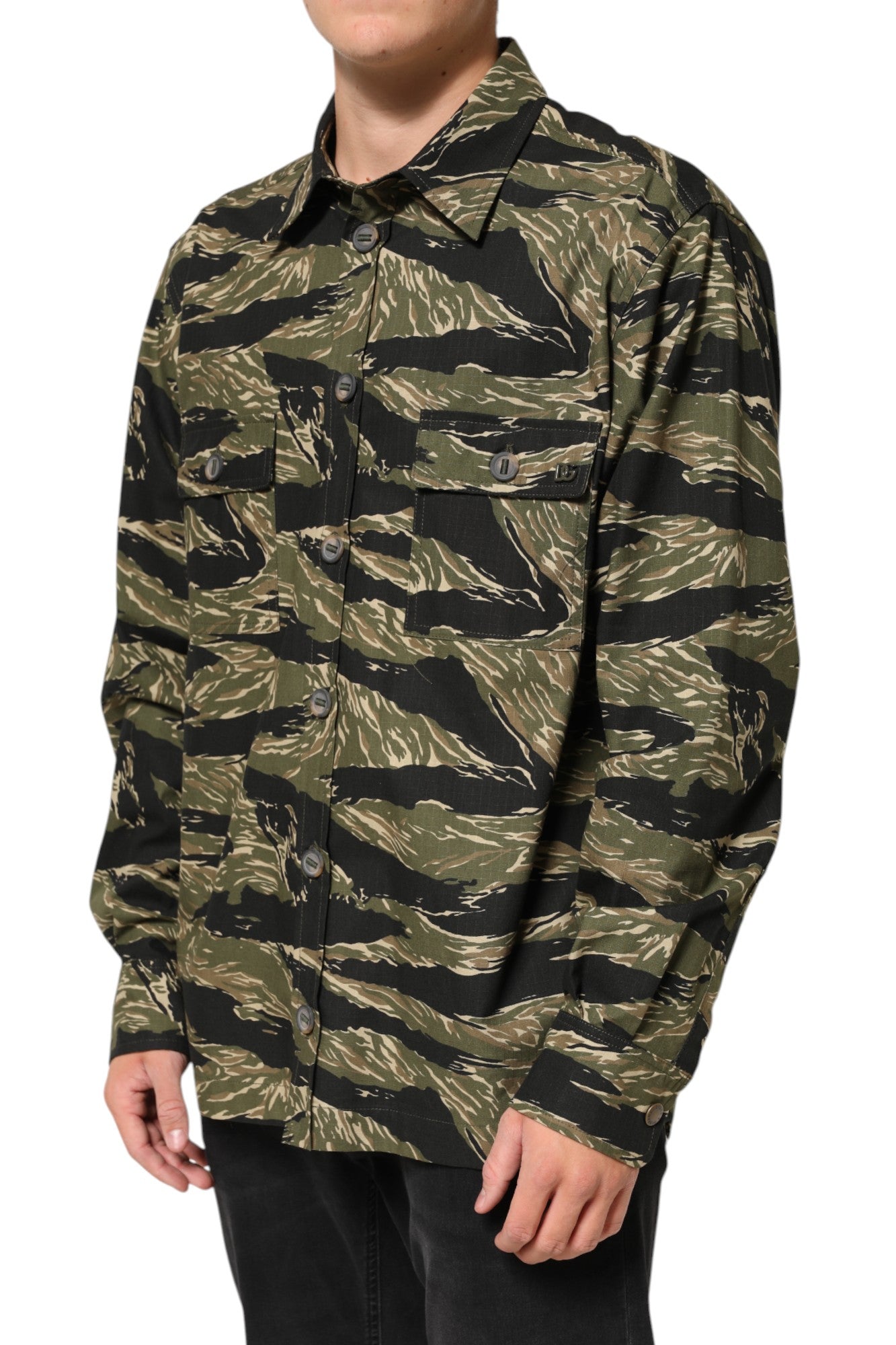 Dolce & Gabbana Multicolor Camouflage Cotton Casual Shirt | Regal Royce