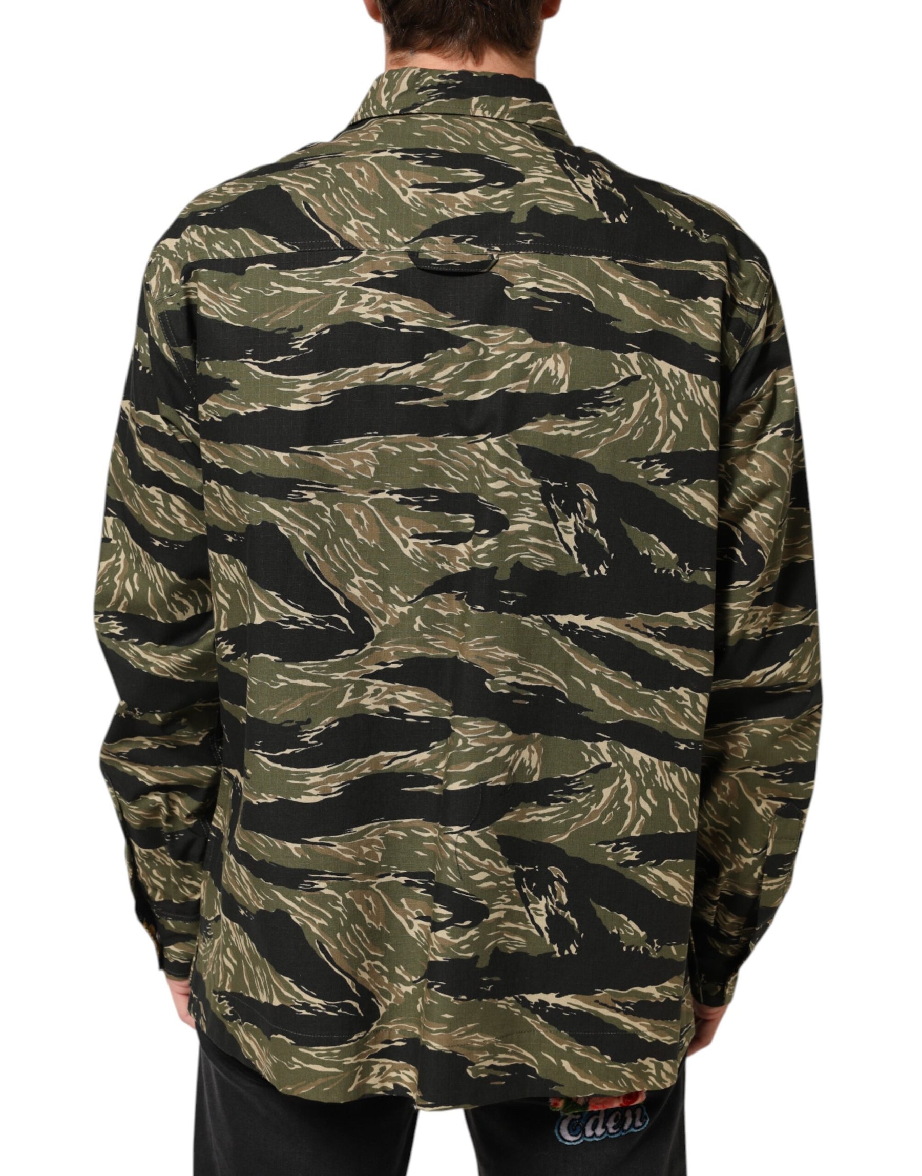 Dolce & Gabbana Multicolor Camouflage Cotton Casual Shirt | Regal Royce