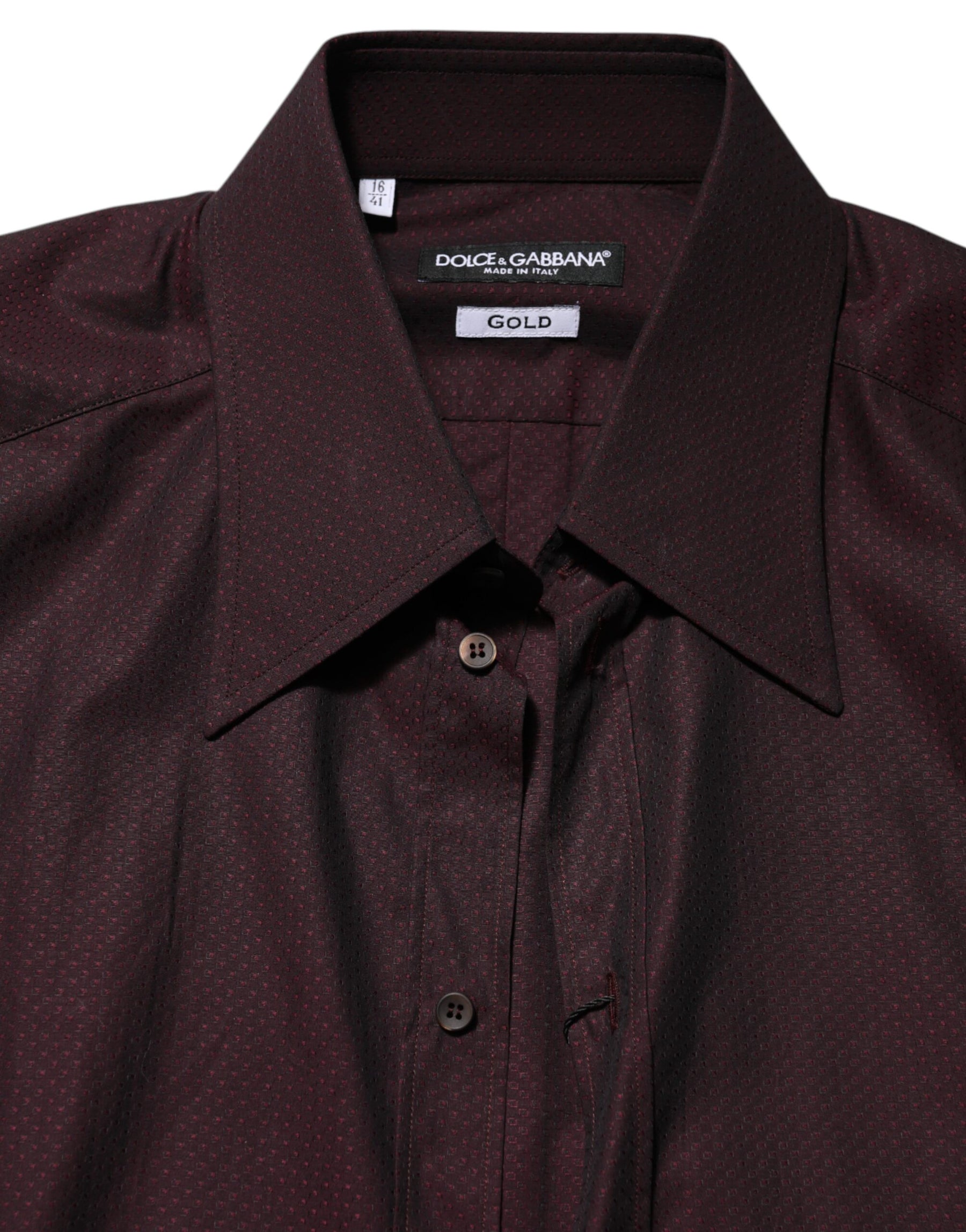 Dolce & Gabbana Violet GOLD Cotton Collared Dress Formal Shirt | Regal Royce
