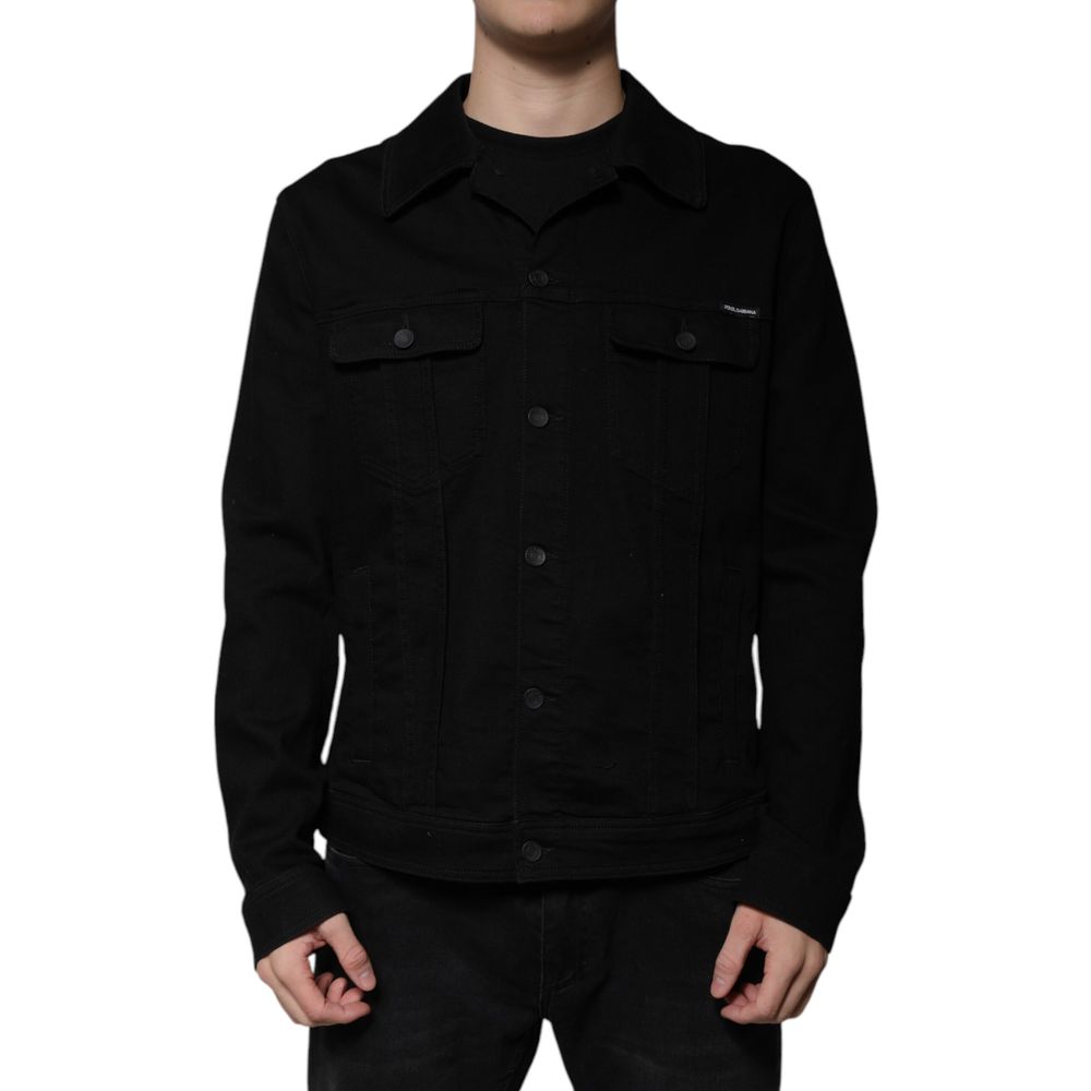Dolce & Gabbana Black Cotton Denim Jacket | Regal Royce