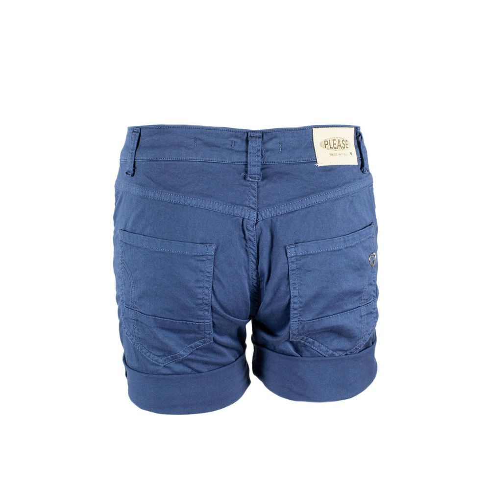 Please Blue Cotton Shorts | Regal Royce