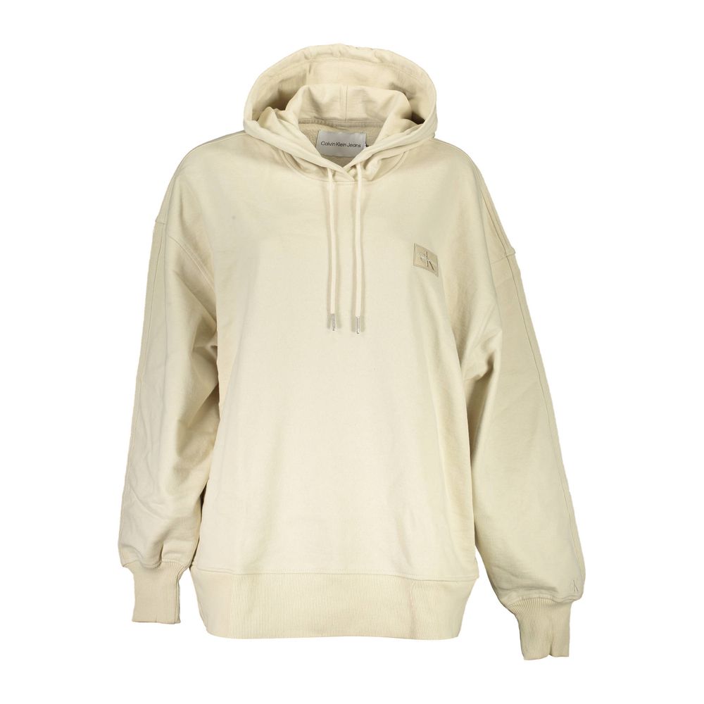 Calvin Klein Beige Recycled Cotton Women Hoodie | Regal Royce