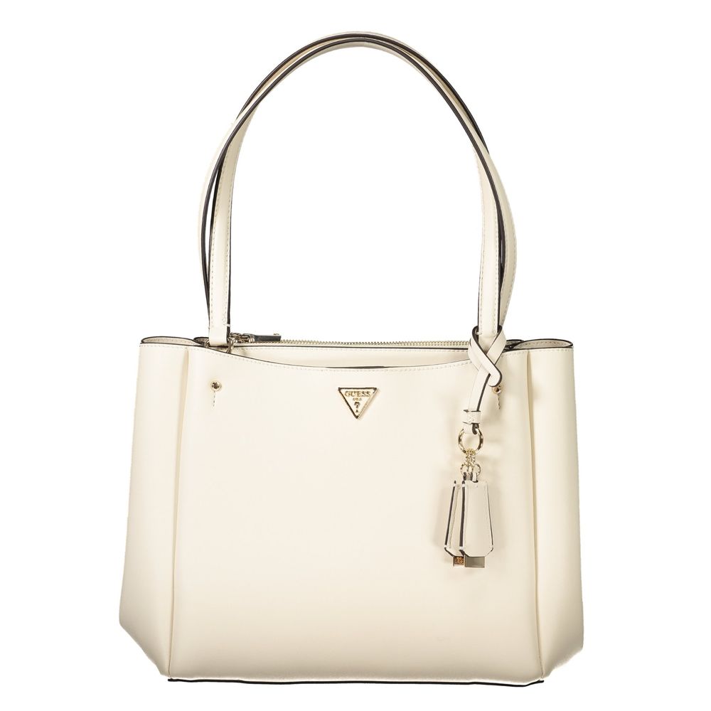 Guess Jeans Bianco Polyurethane Women Handbag | Regal Royce