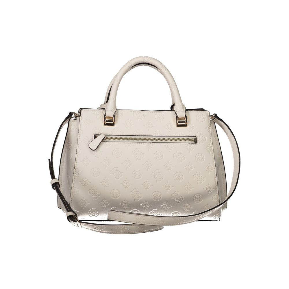 Guess Jeans Bianco Polyurethane Women Handbag | Regal Royce