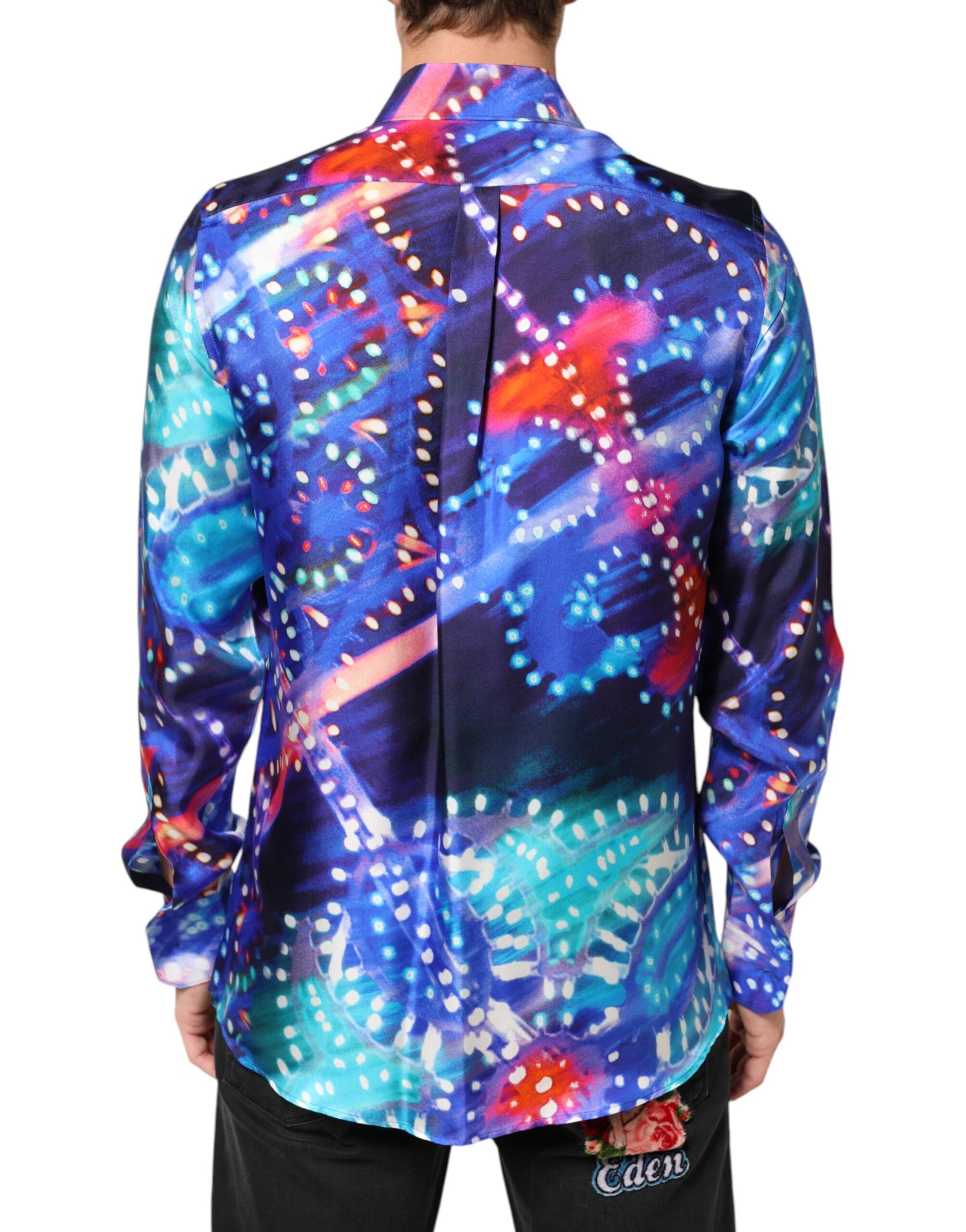 Dolce & Gabbana Multicolor Luminarie MARTINI Slim Men Shirt | Regal Royce