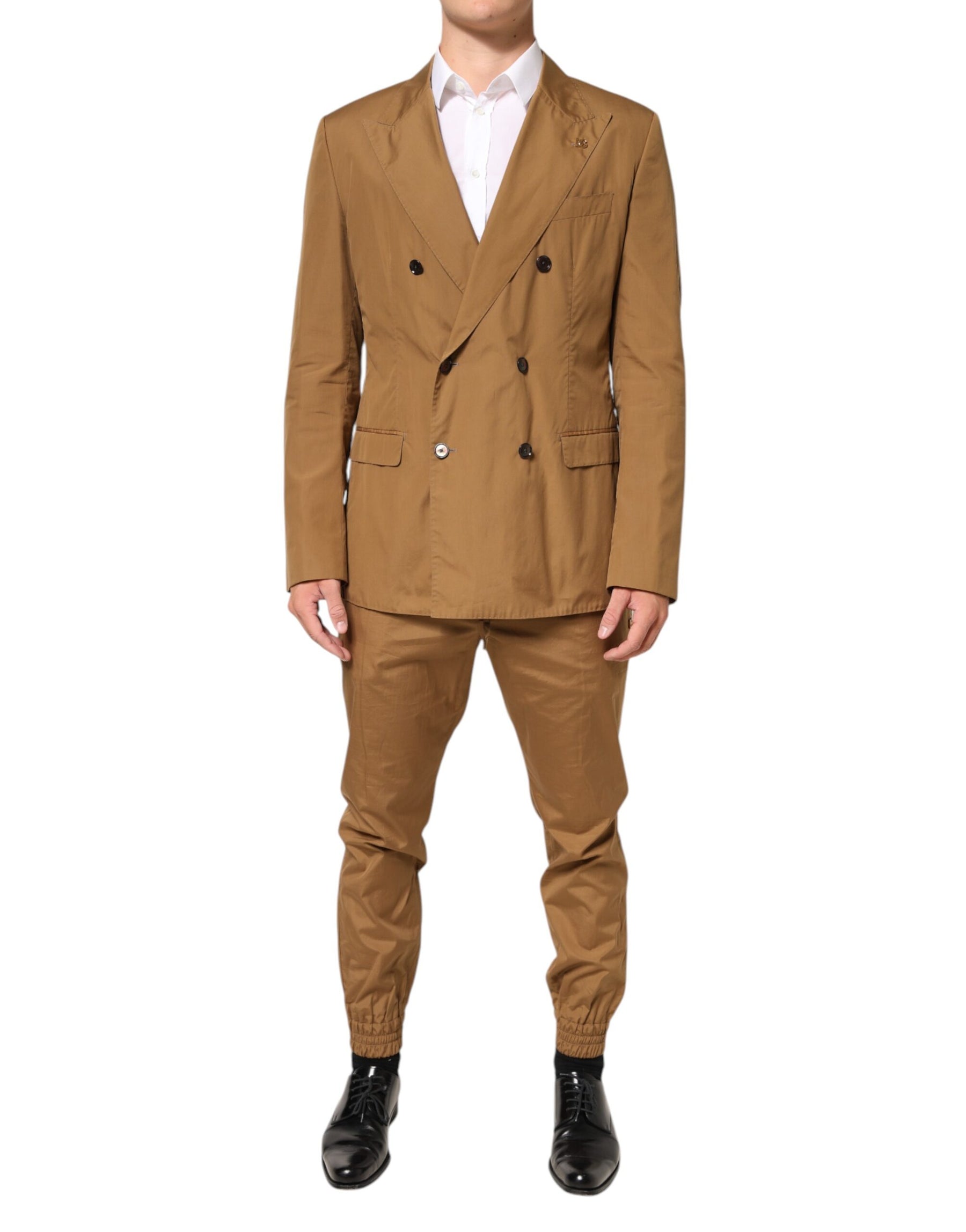 Dolce & Gabbana Brown TAORMINA Double-Breasted 2 Piece Suit | Regal Royce