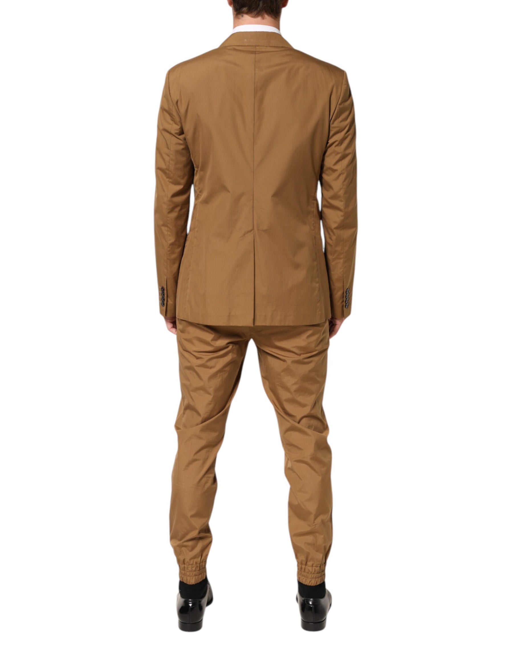 Dolce & Gabbana Brown TAORMINA Double-Breasted 2 Piece Suit | Regal Royce