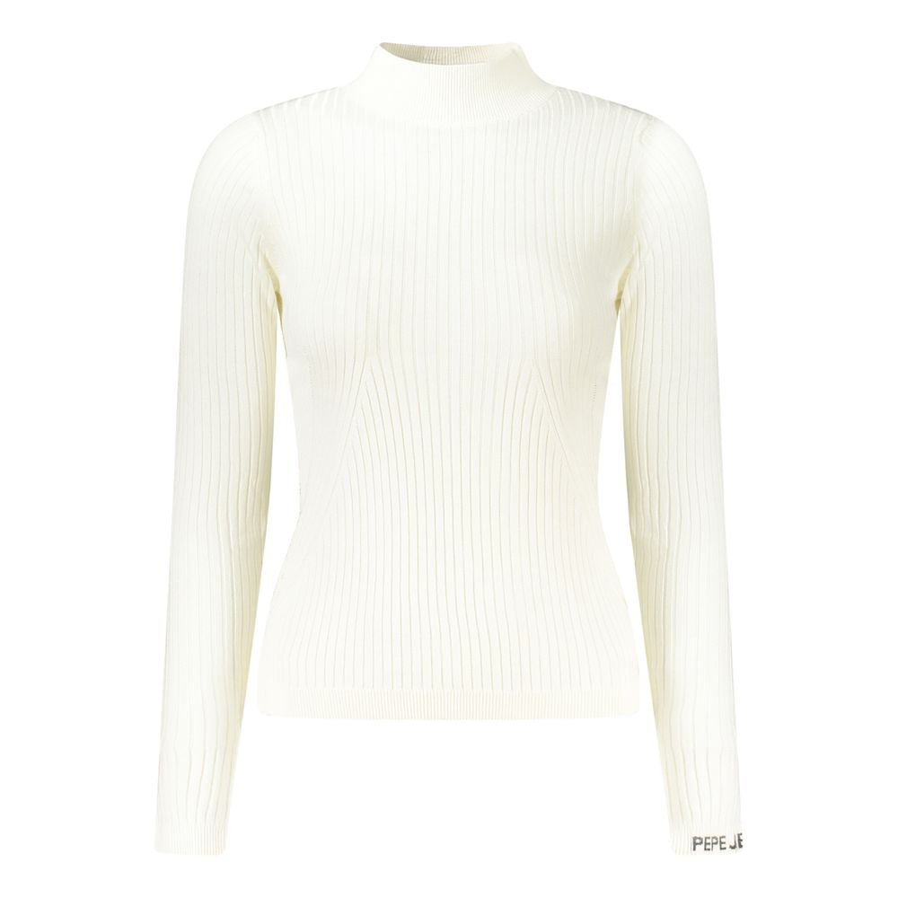 Pepe Jeans White Cotton Women Sweater | Regal Royce