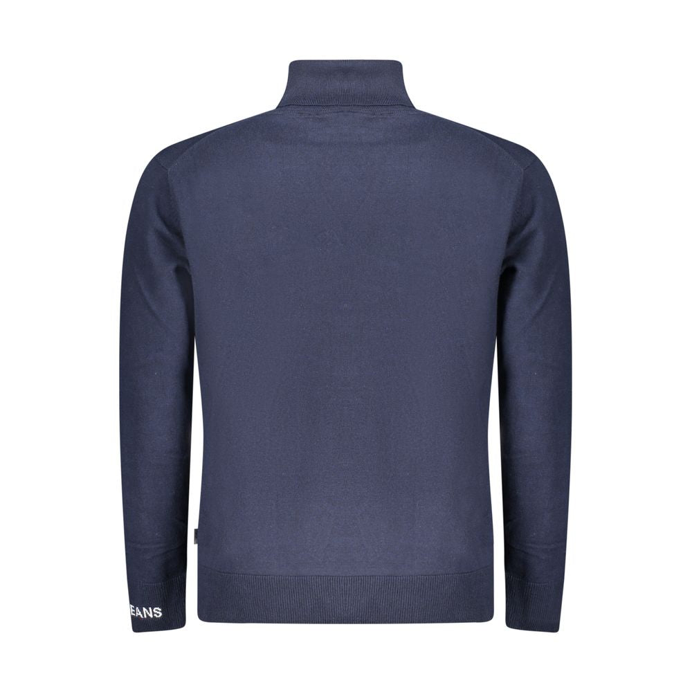 Pepe Jeans Blue Cotton Men Sweater Turtleneck | Regal Royce