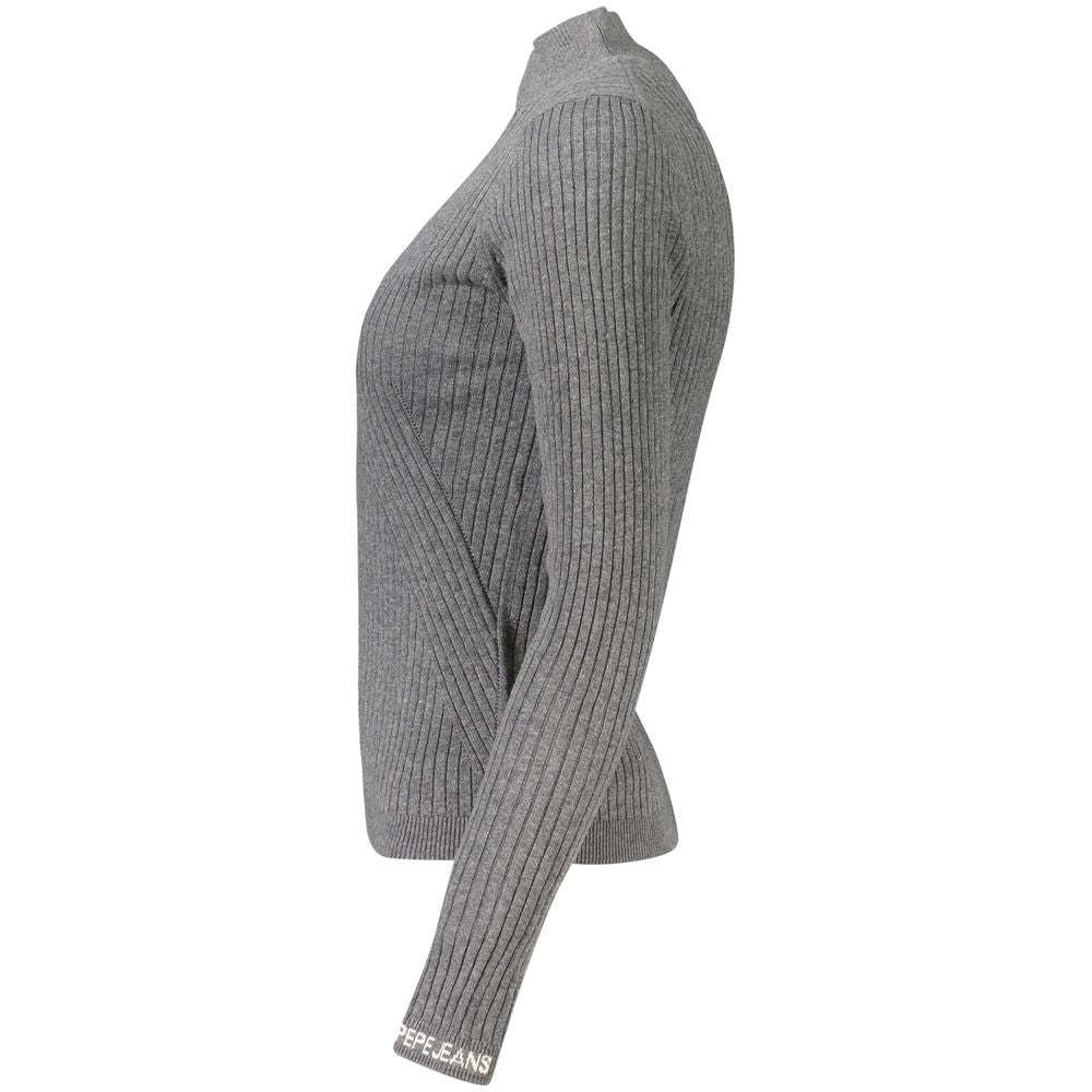 Pepe Jeans Grigio Cotton Women Sweater | Regal Royce