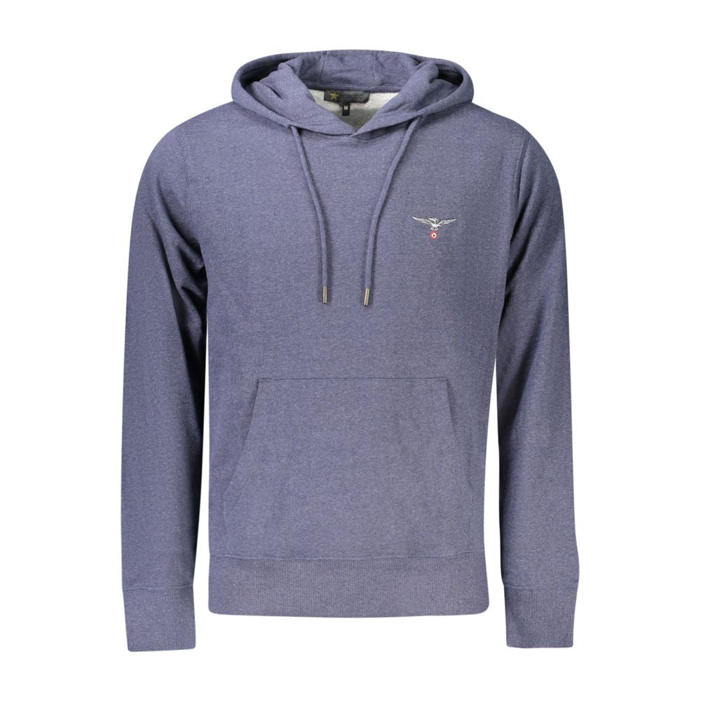 Accademia Militare Blue Recycled Cotton Men's Hooded Sweatshirt | Regal Royce