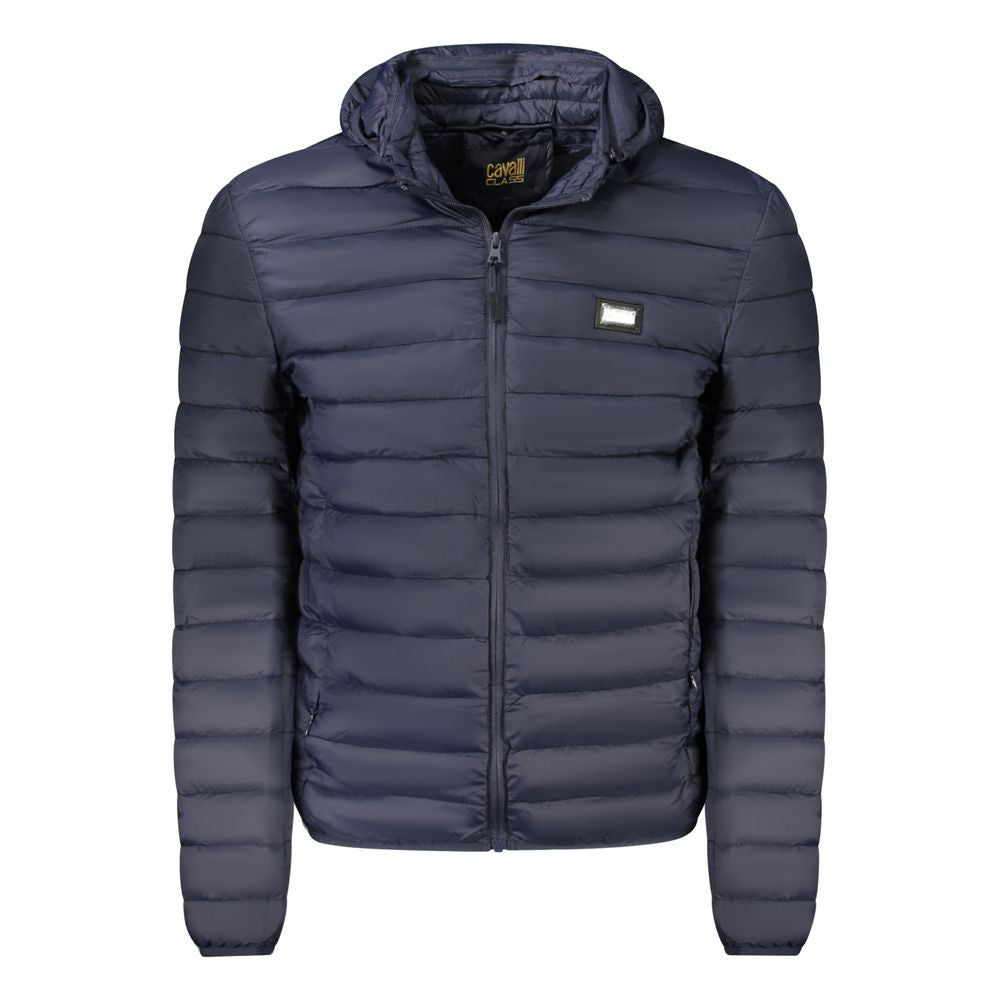 Cavalli Class Blu Polyester Men Jacket | Regal Royce