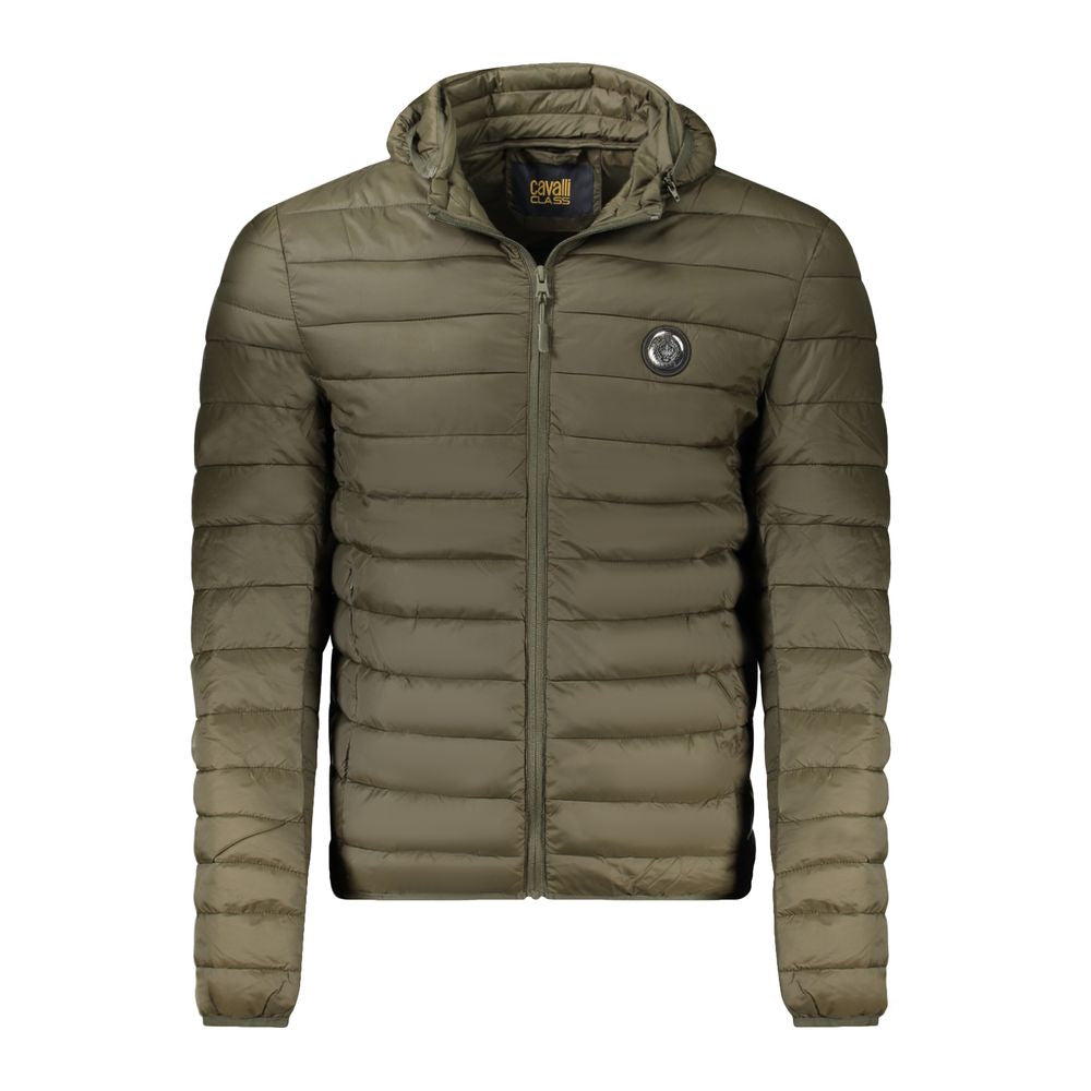 Cavalli Class Green  Polyester Light Jacket | Regal Royce