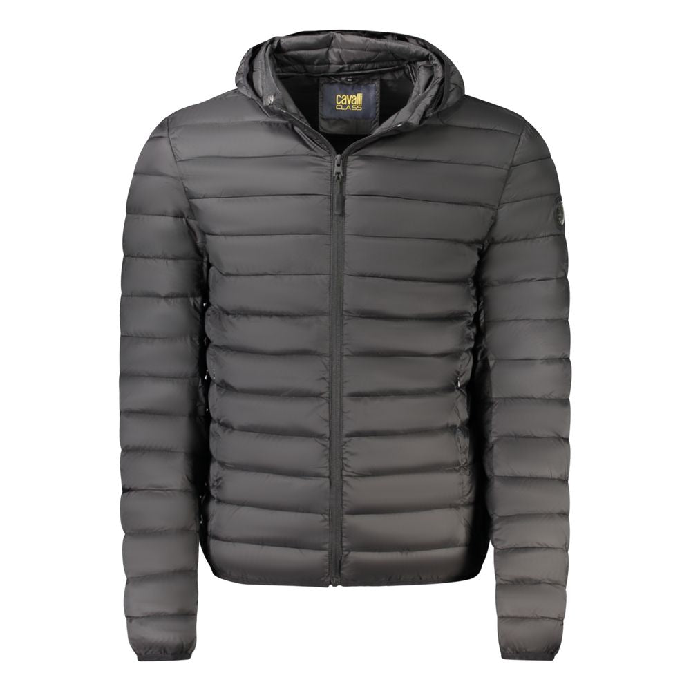 Cavalli Class Black Polyester Light Jacket | Regal Royce