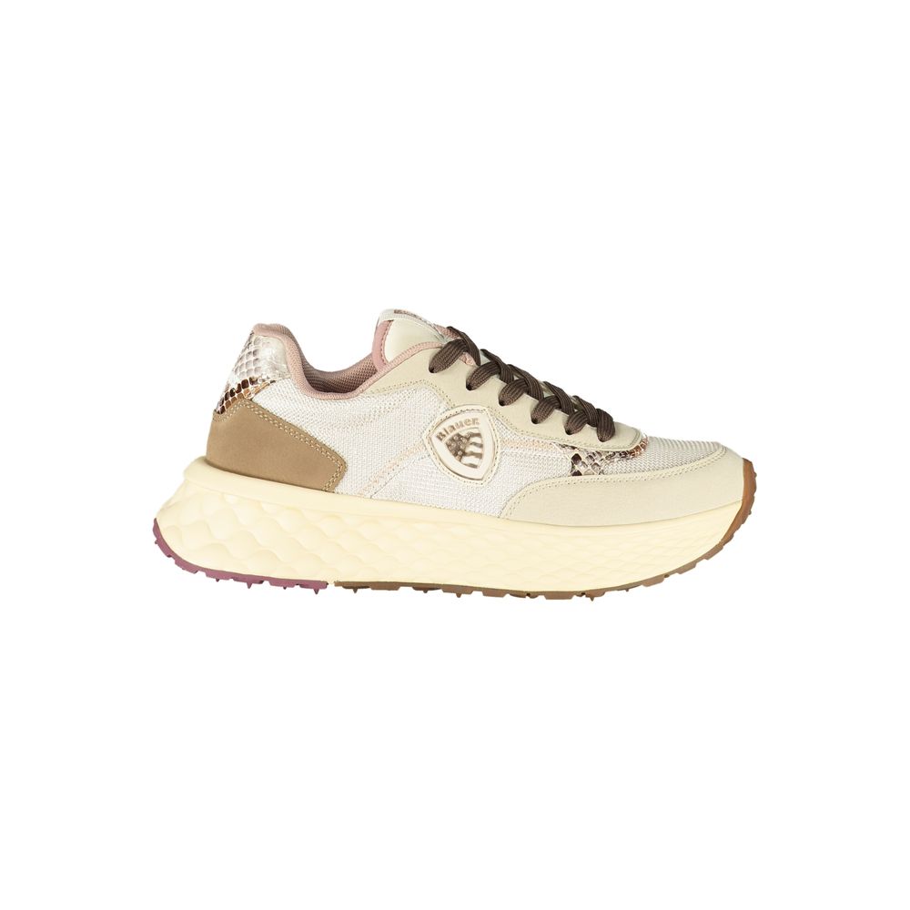 Blauer Beige Leather Women Sneaker | Regal Royce