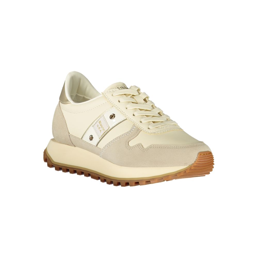 Blauer Beige Leather Women Sneaker | Regal Royce