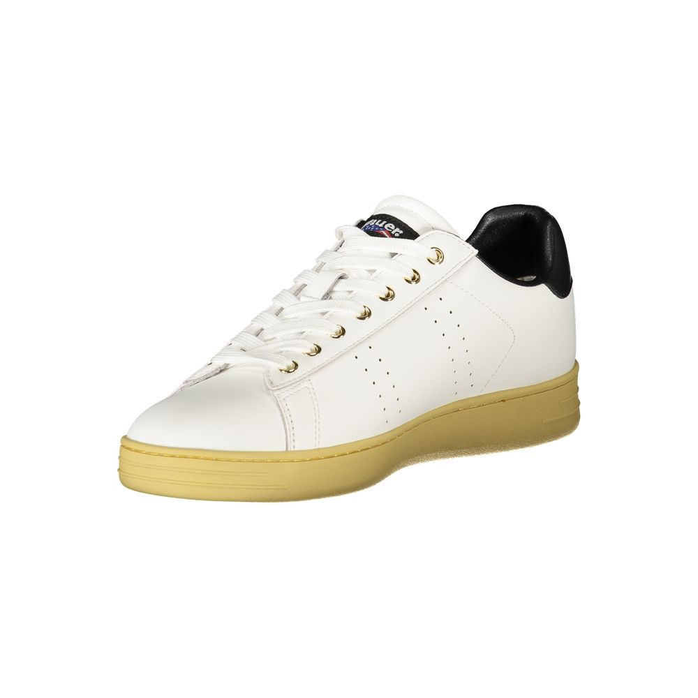 Blauer White Polyurethane Men Sneaker | Regal Royce