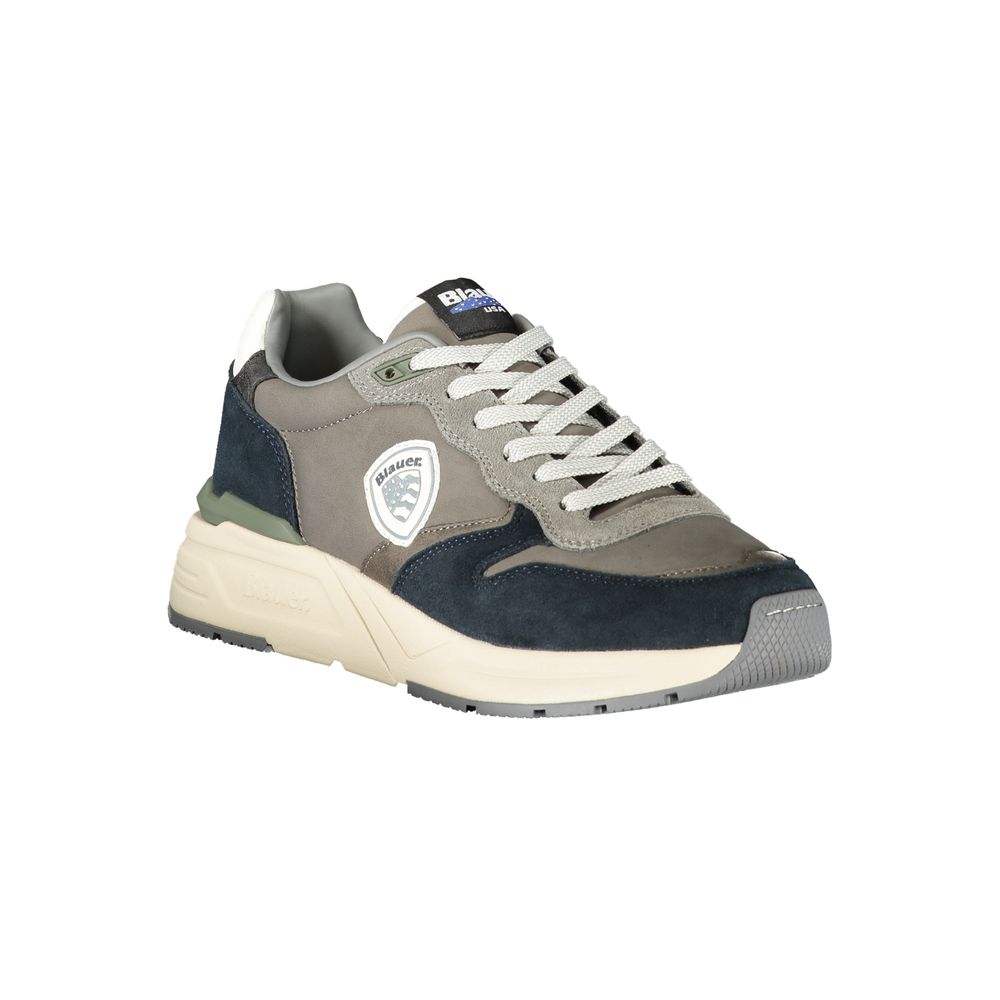 Blauer Grigio Polyurethane Men Sneaker | Regal Royce