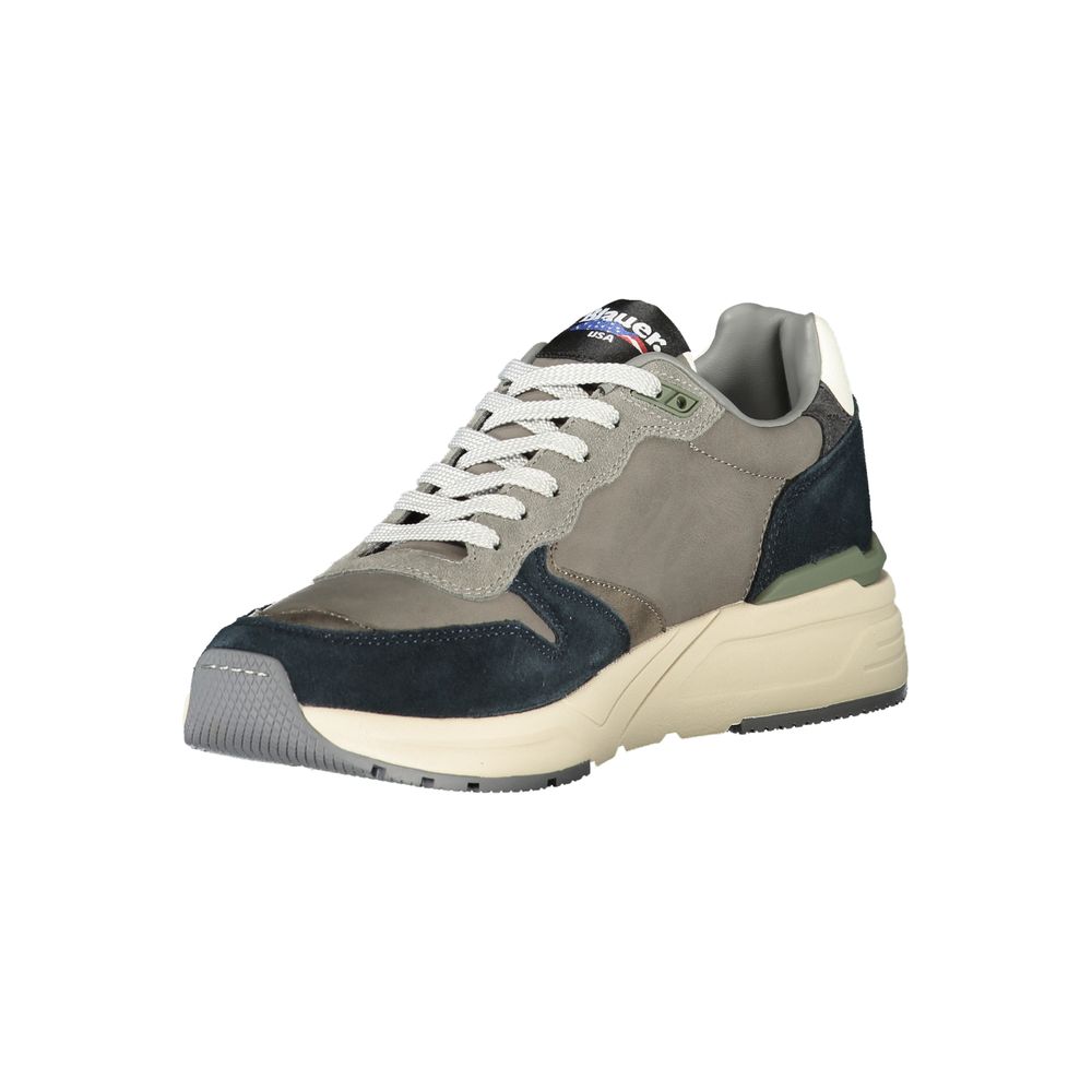 Blauer Grigio Polyurethane Men Sneaker | Regal Royce