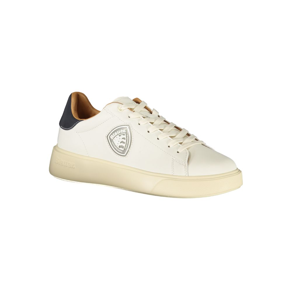 Blauer White Polyester Men Sneaker | Regal Royce