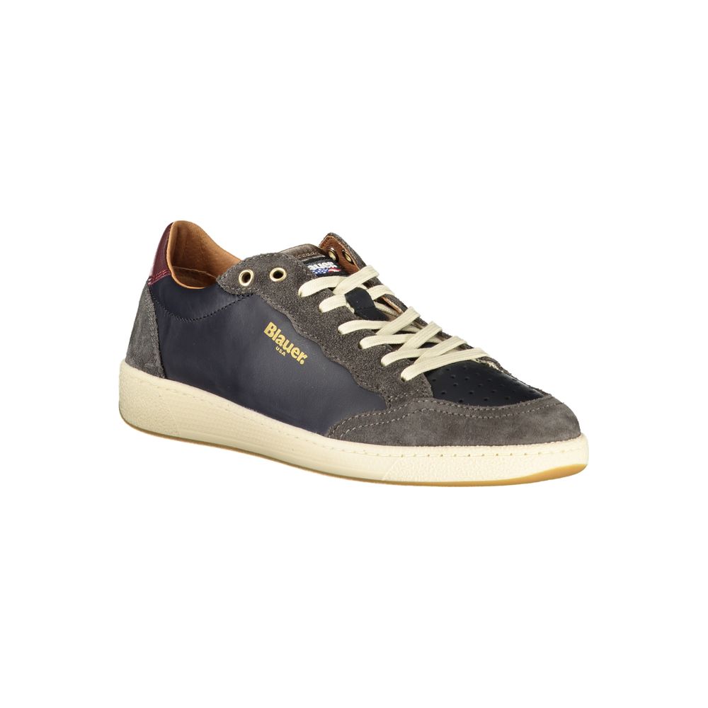 Blauer Blue Leather Men Sneaker | Regal Royce
